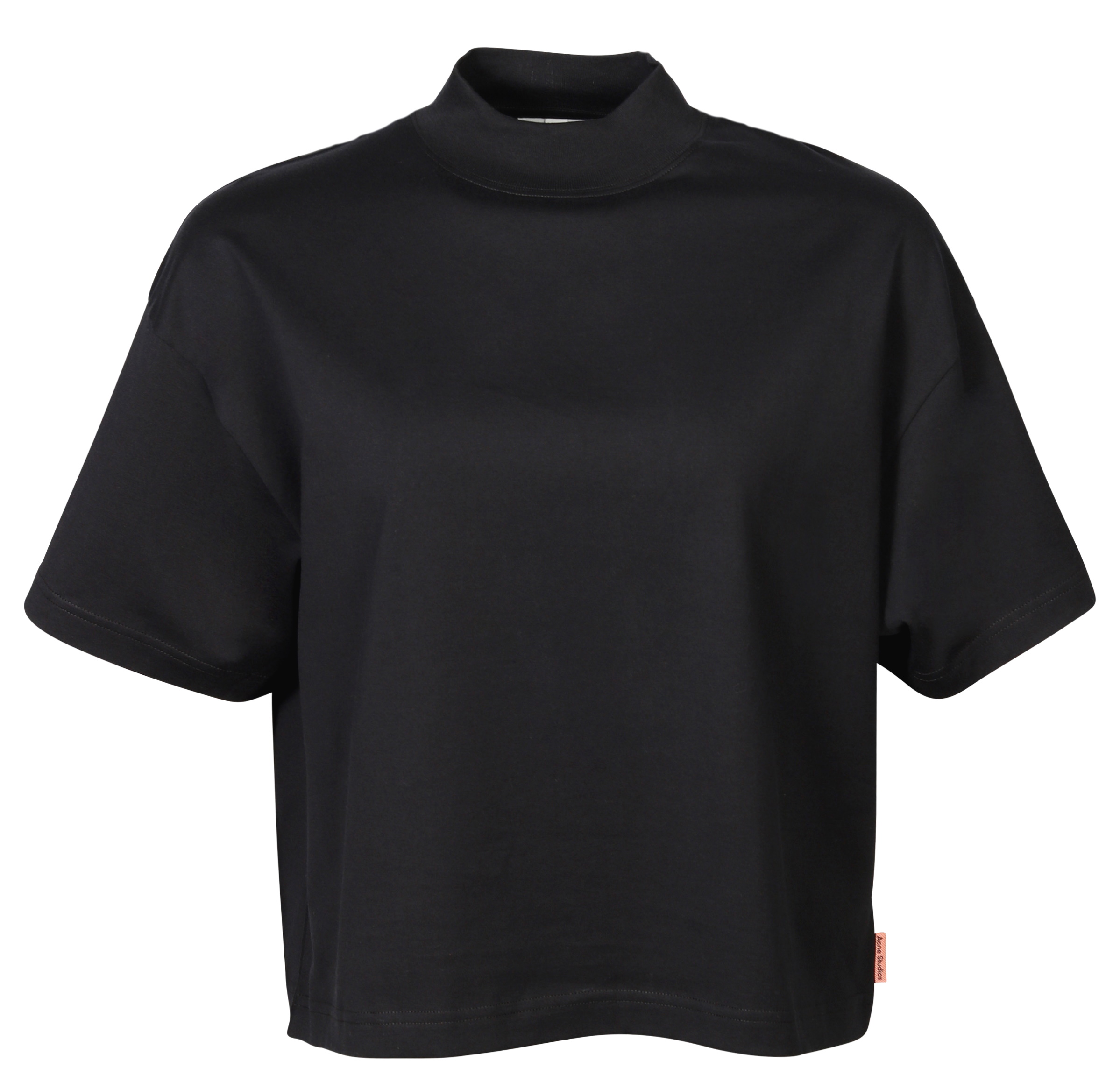 Acne Studios Cropped Turtle Neck T-Shirt Emirka Black