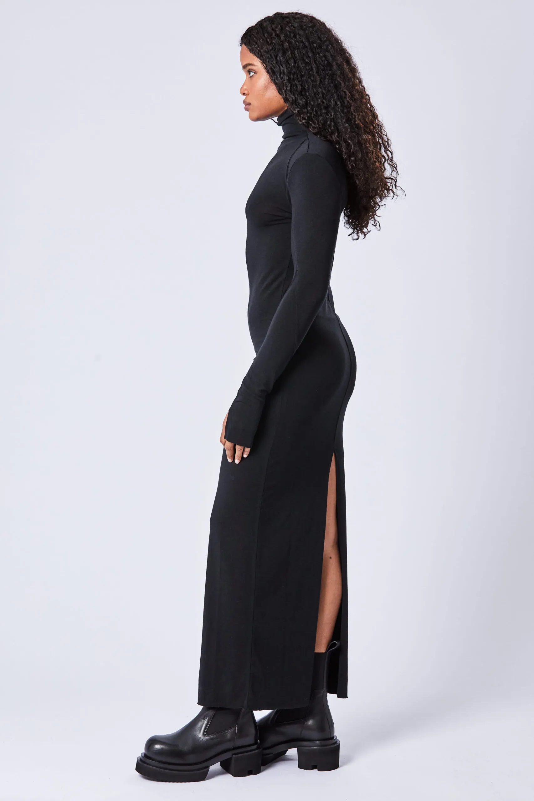 THOM KROM Long Dress in Black XS