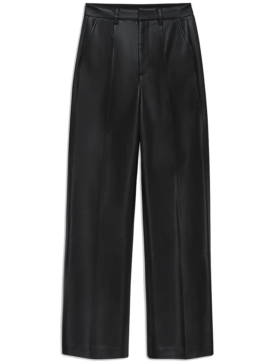 ANINE BING Carmen Pant in Black Recycled Leather 34