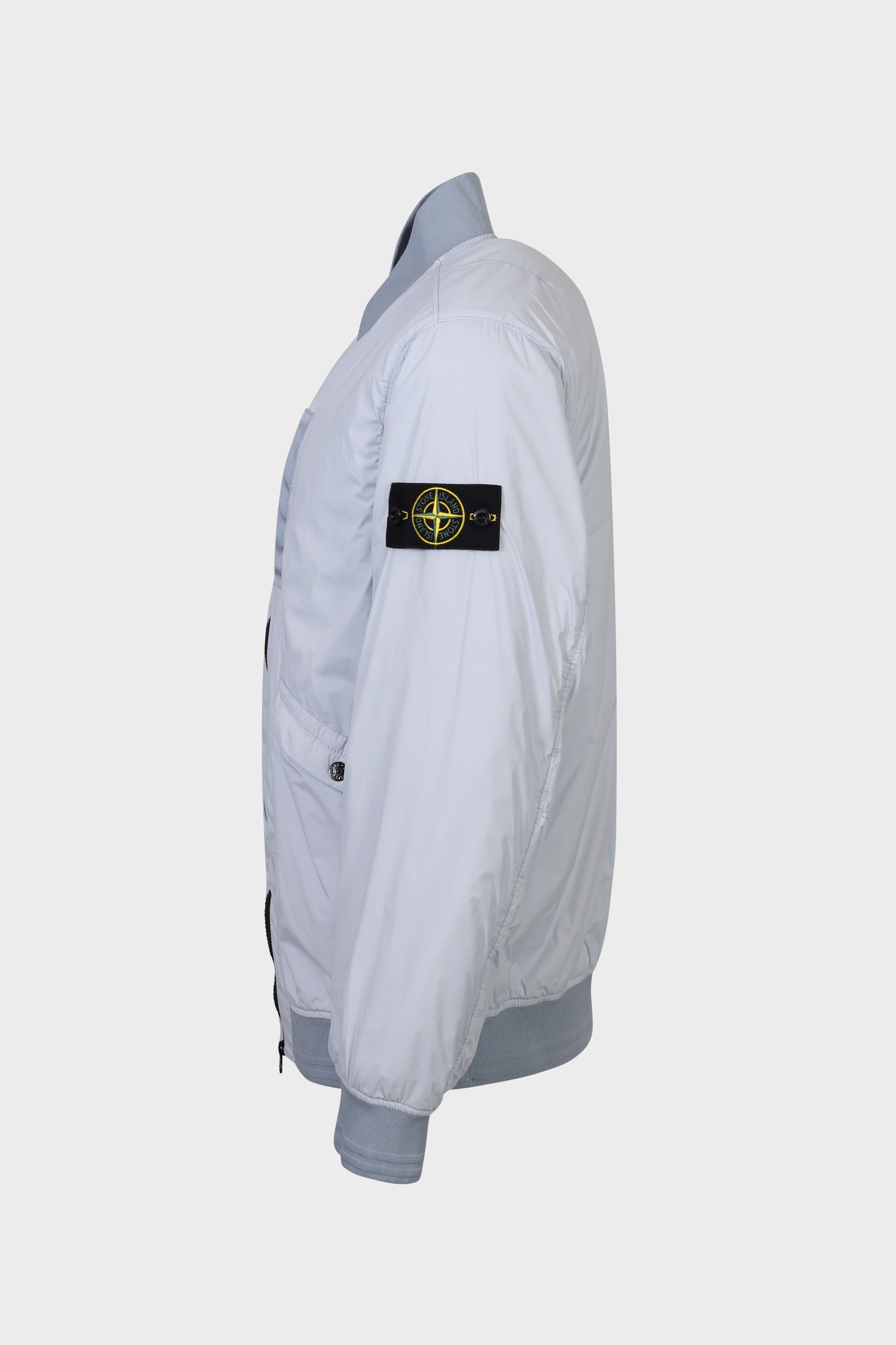 STONE ISLAND Skin Touch Nylon Bomber Jacket in Sky Blue 2XL