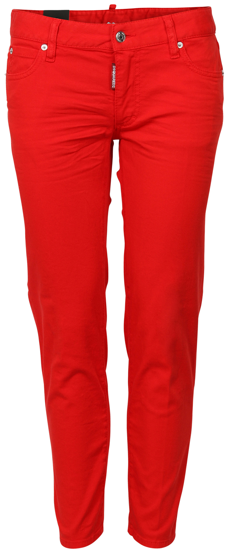Dsquared D2 Jeans Medium Waist Cropped Twiggy red
