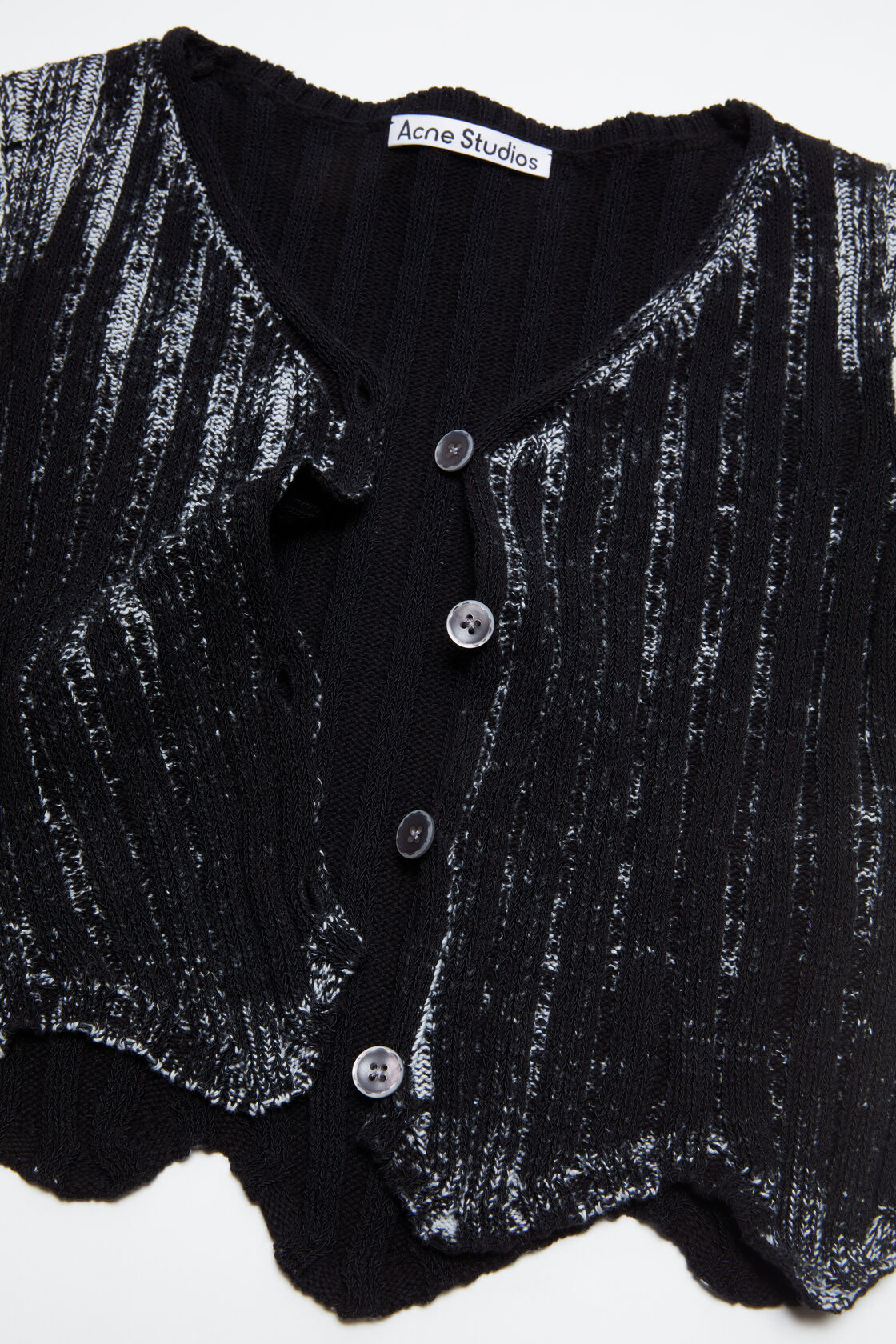ACNE STUDIOS Knit Cardigan in Black/White