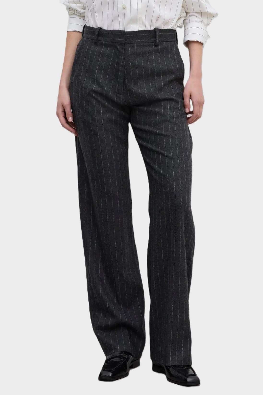 DAGMAR Classic Suit Trouser Grey Pinstripe