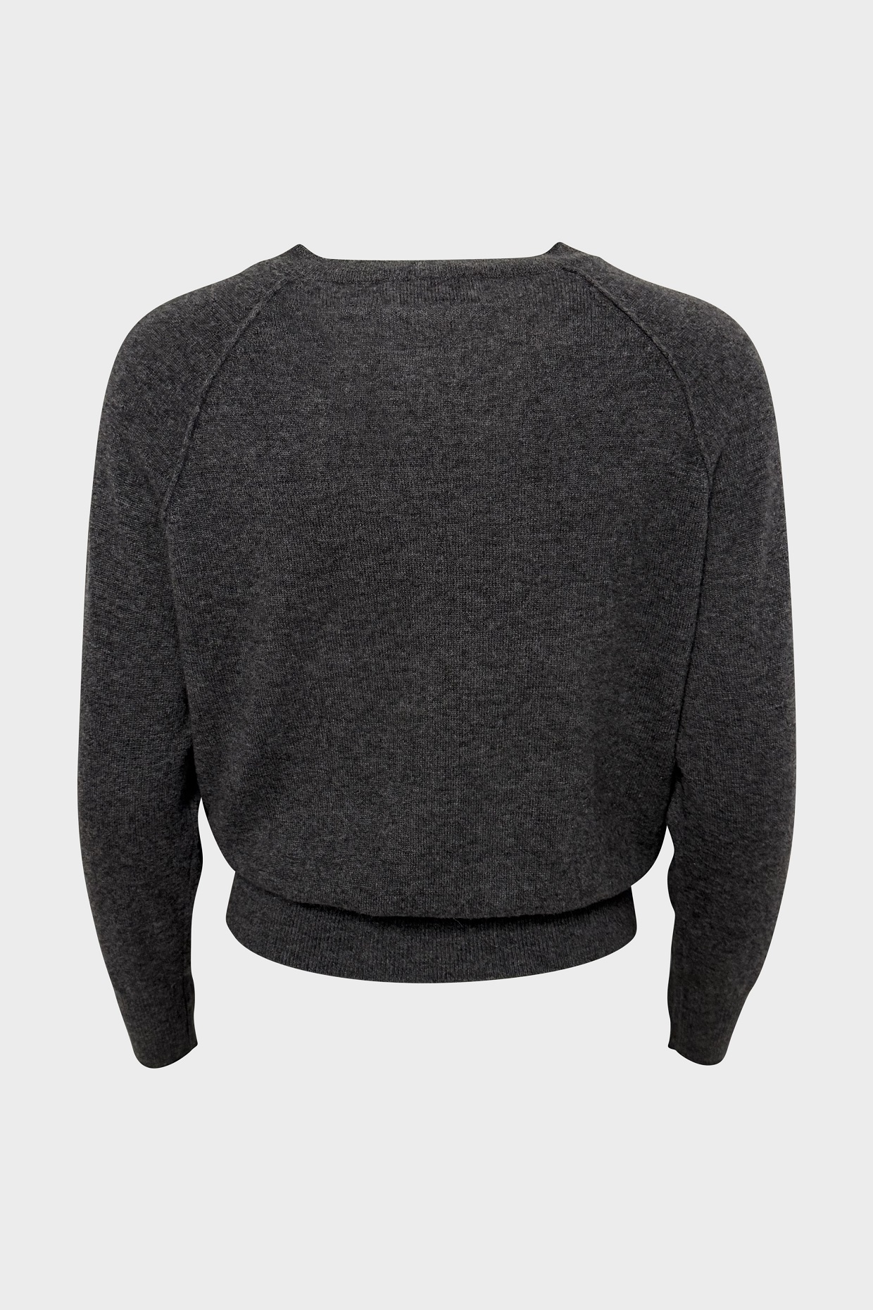 FLONA Cashmere Sweater in Dark Grey Melange