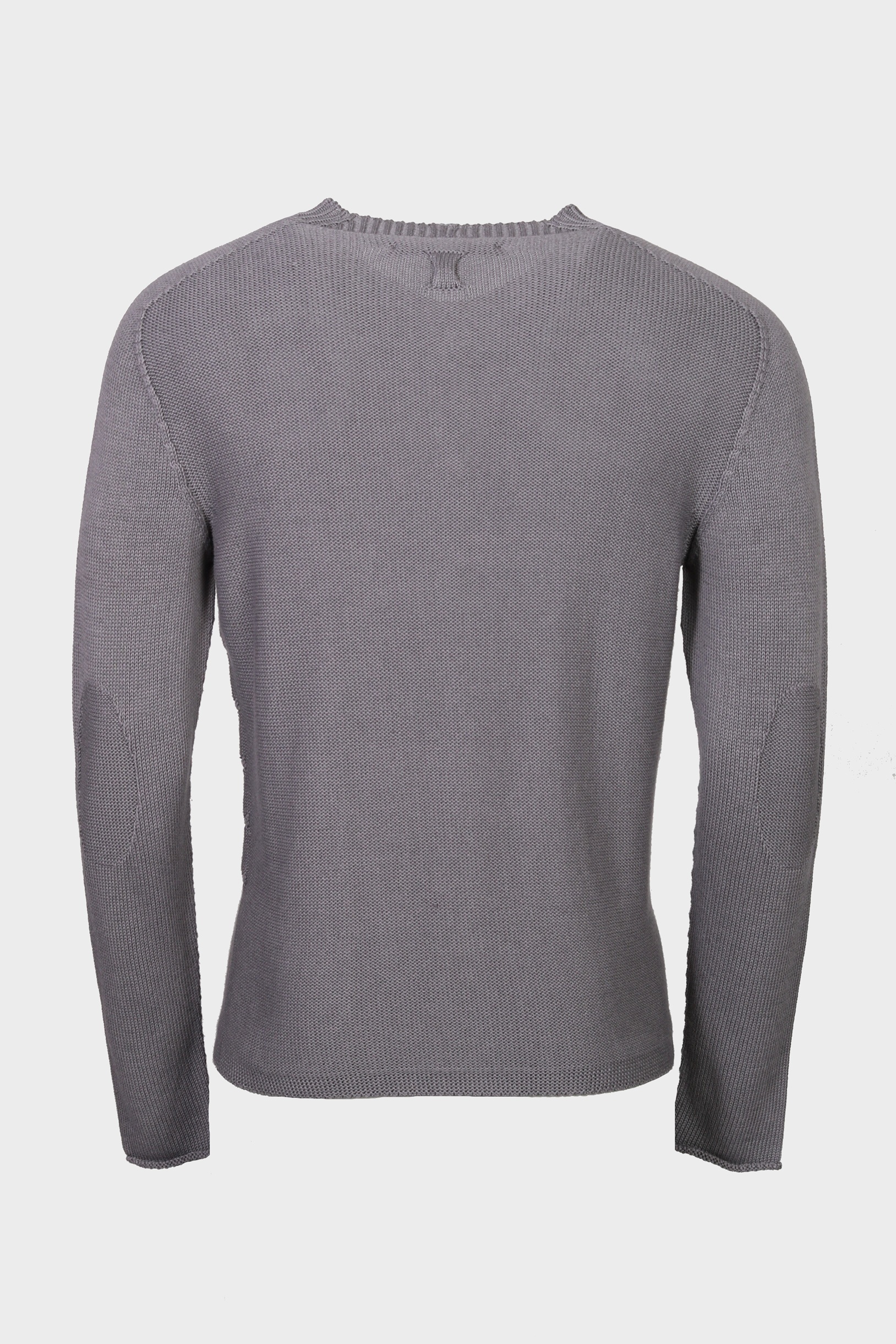 HANNES ROETHER V-Neck Knit Sweater in Grey