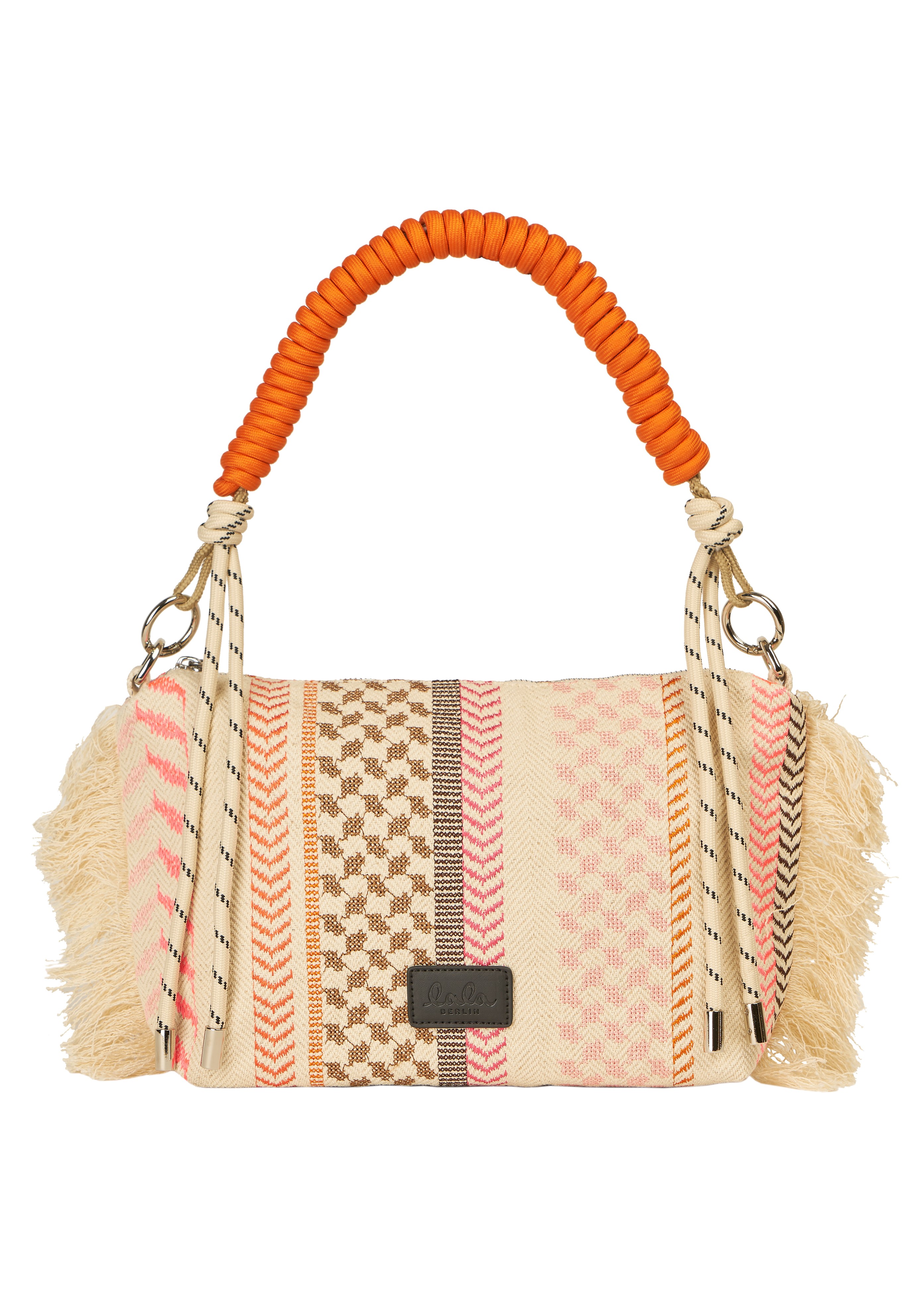 Lala Berlin Shoulder Bag Marlene in Neon X-Stitch