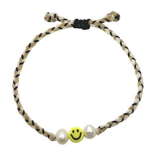 ANNA ROSA LIESENFELD Bracelet EMMA  in Beige/Cream/Black