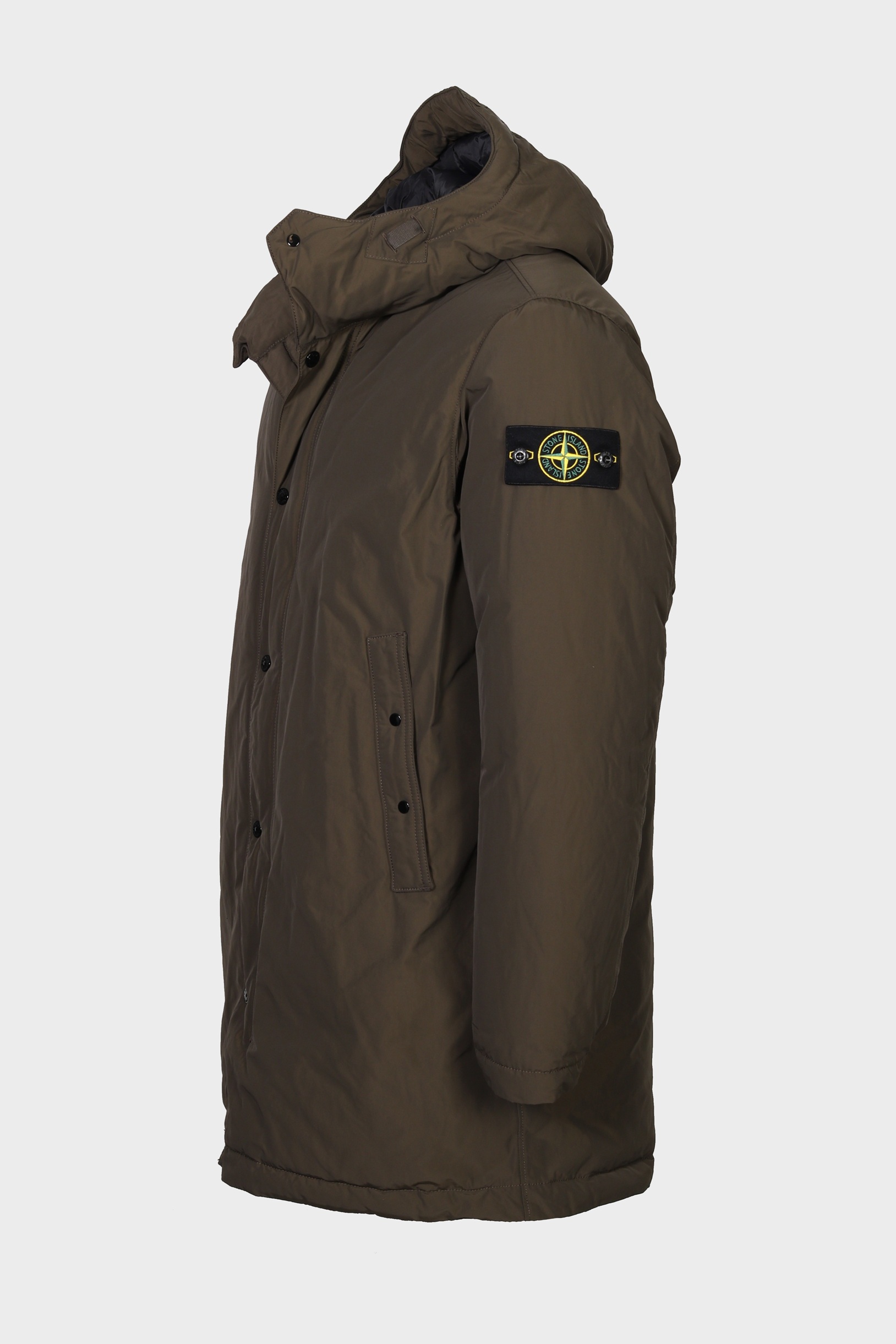 STONE ISLAND Micro Reps Hooded Parka in Dark Olive