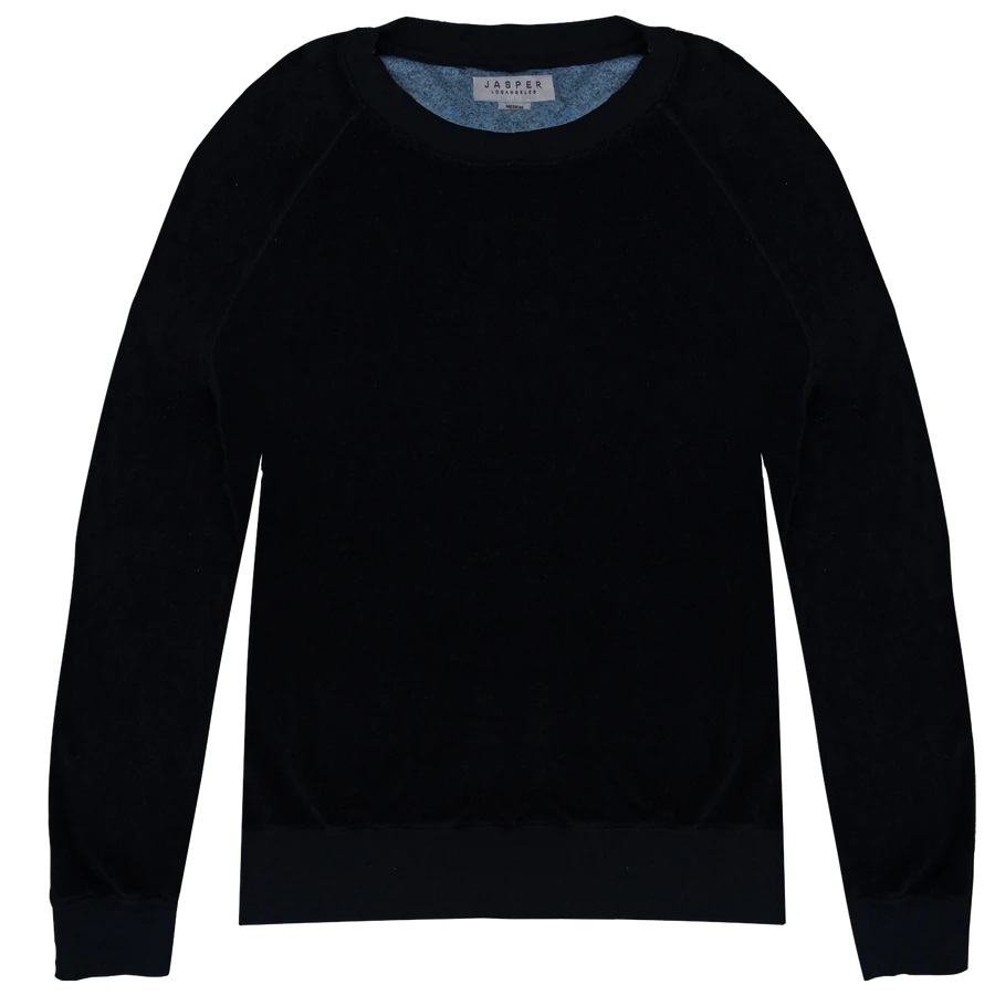 JASPER LOS ANGELES Terry Crewneck Sweatshirt Sunset in Black