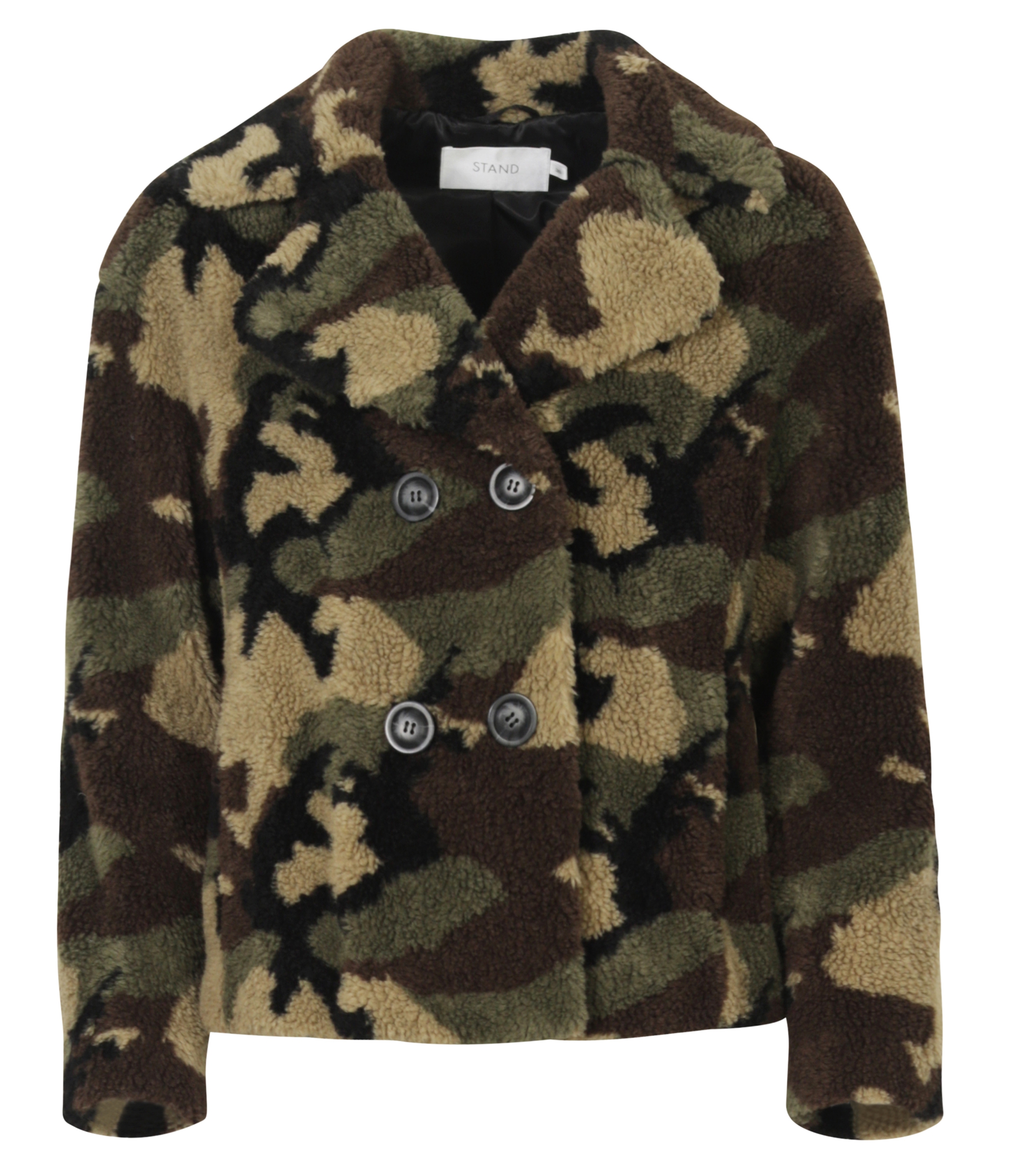 STAND Fake Fur Jacke Webpelz camouflage