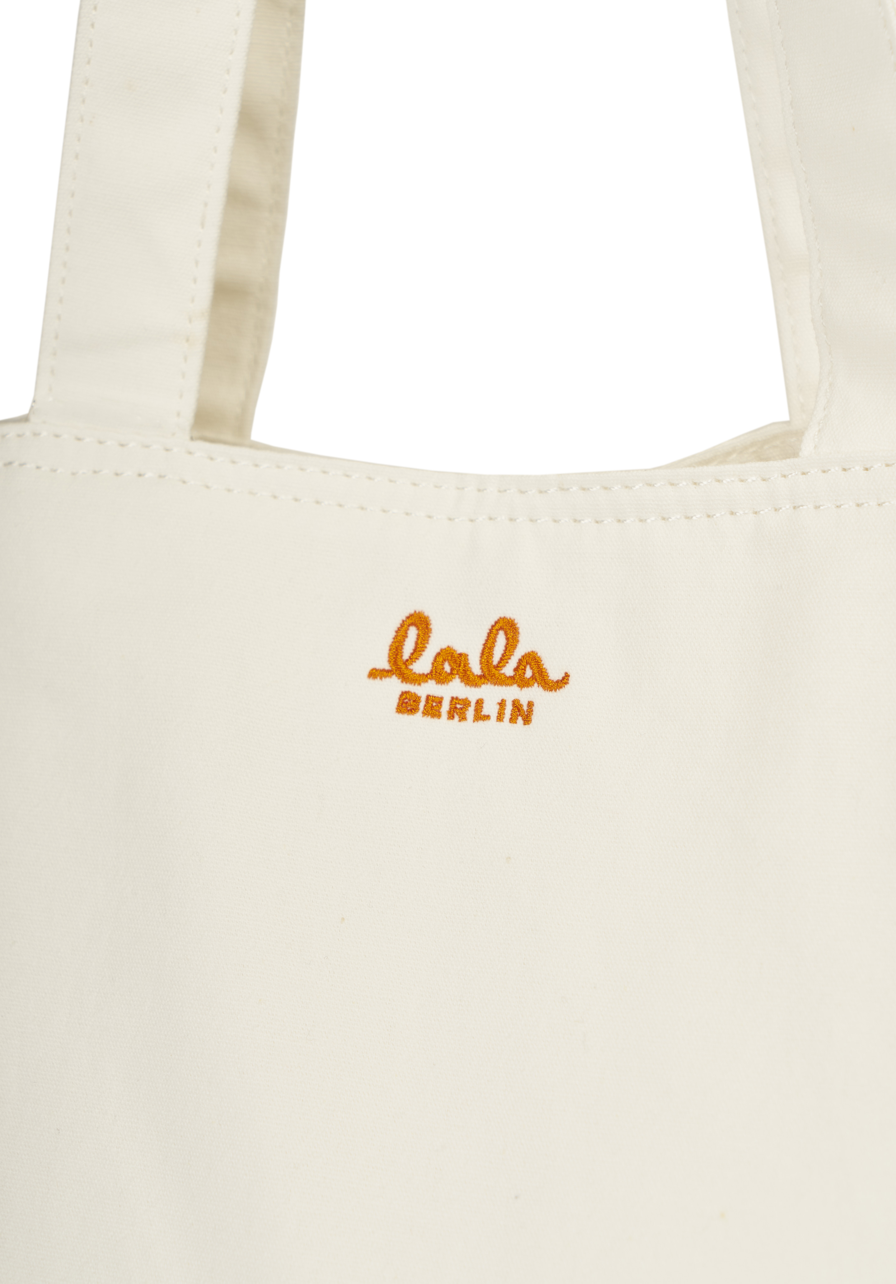 Lala Berlin Cotton Tote Bag Mia in Fresh Orange