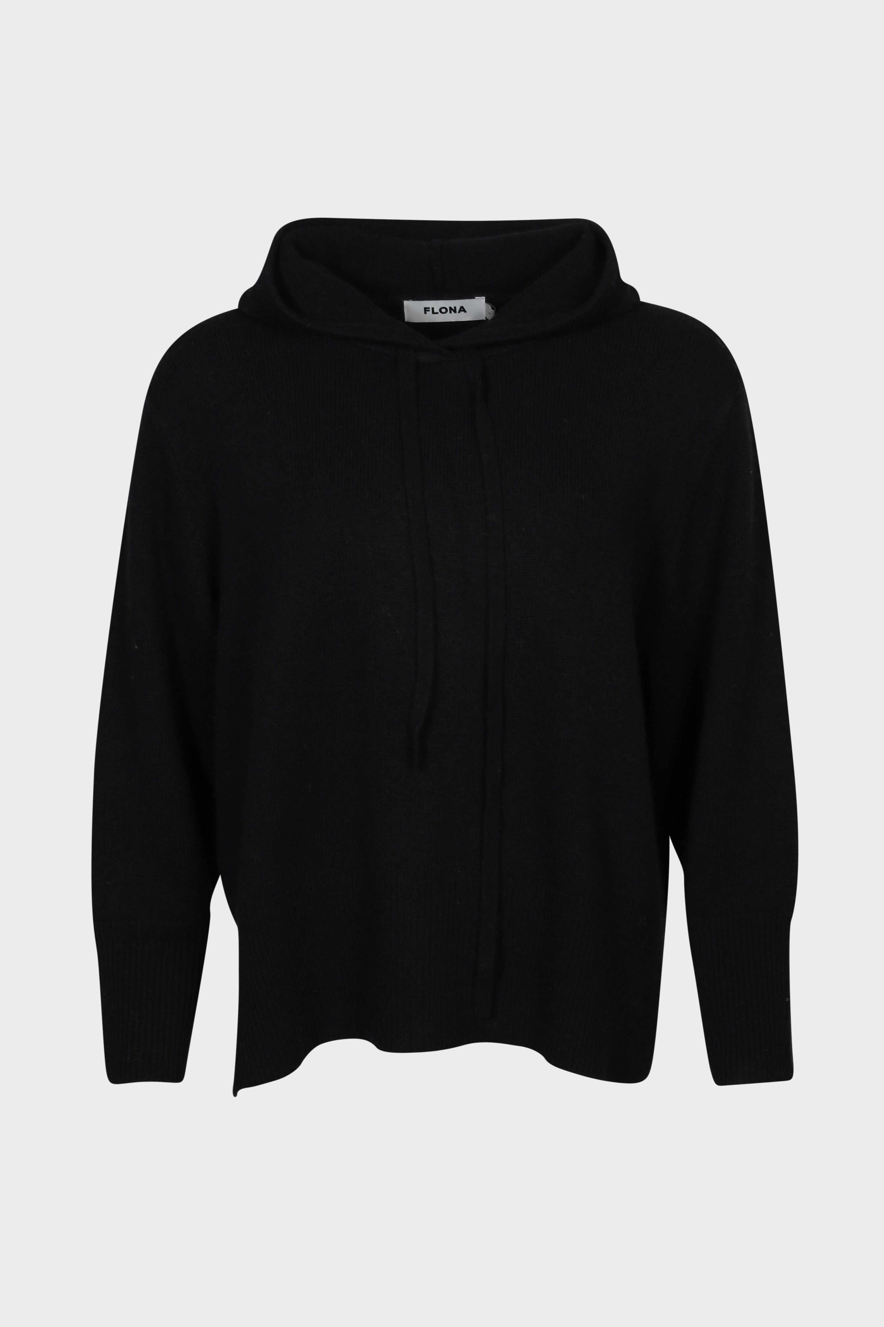 Black cashmere hoodie store