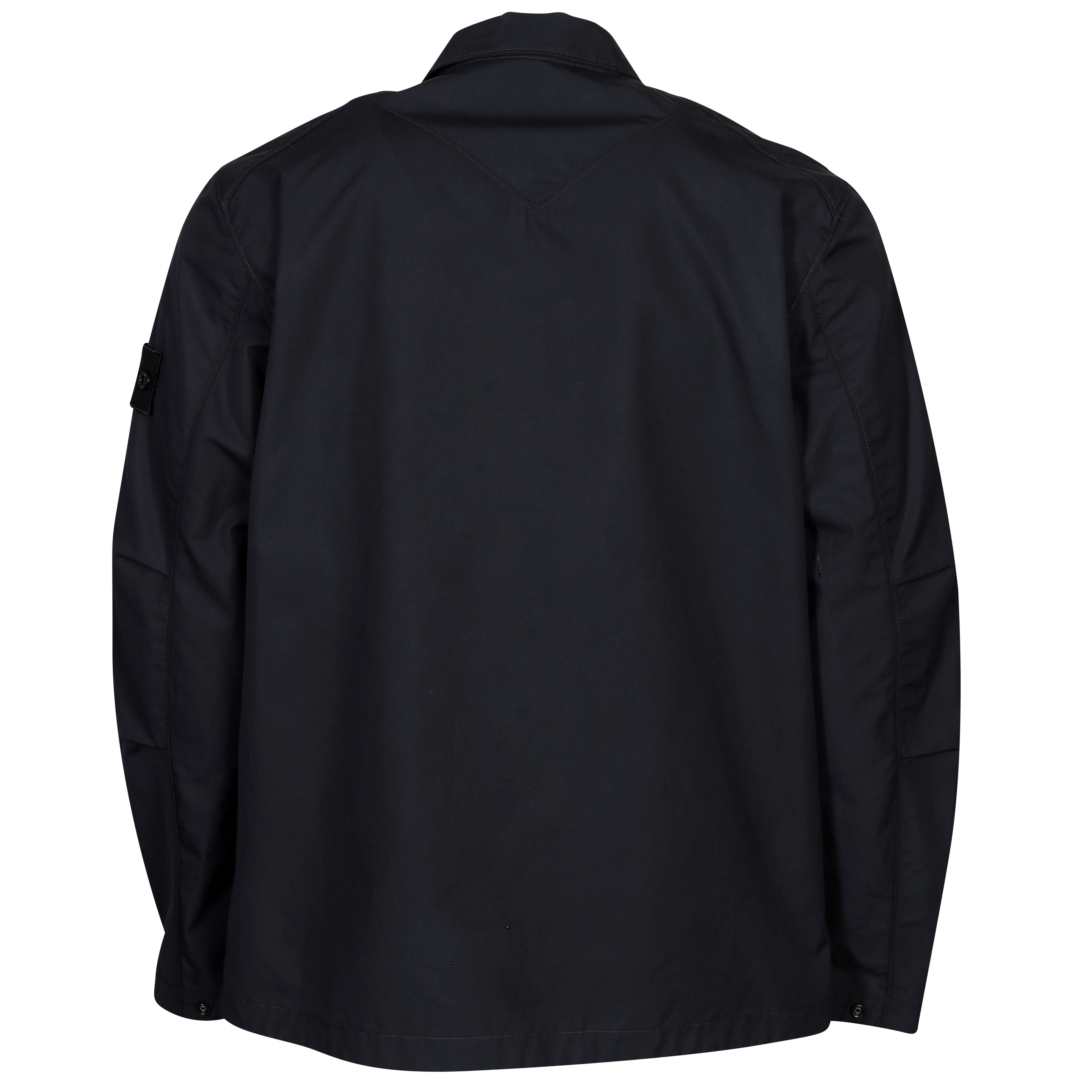 Stone Island Cotton Overshirt Ghost in Black