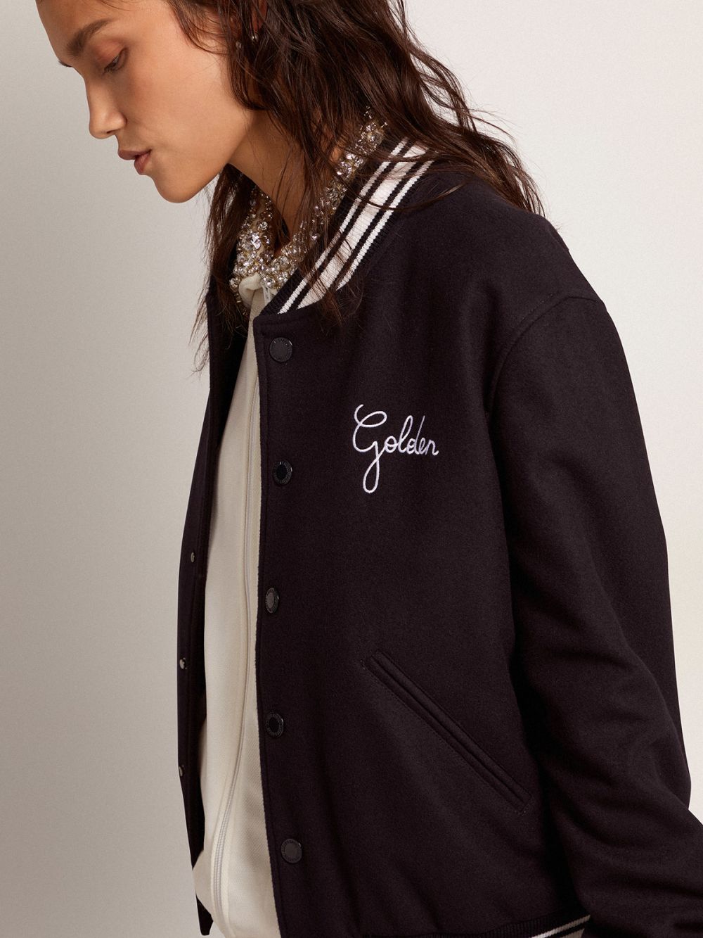 Golden Goose Wool Bomberjacket Navy/Offwhite 42IT / 36DE