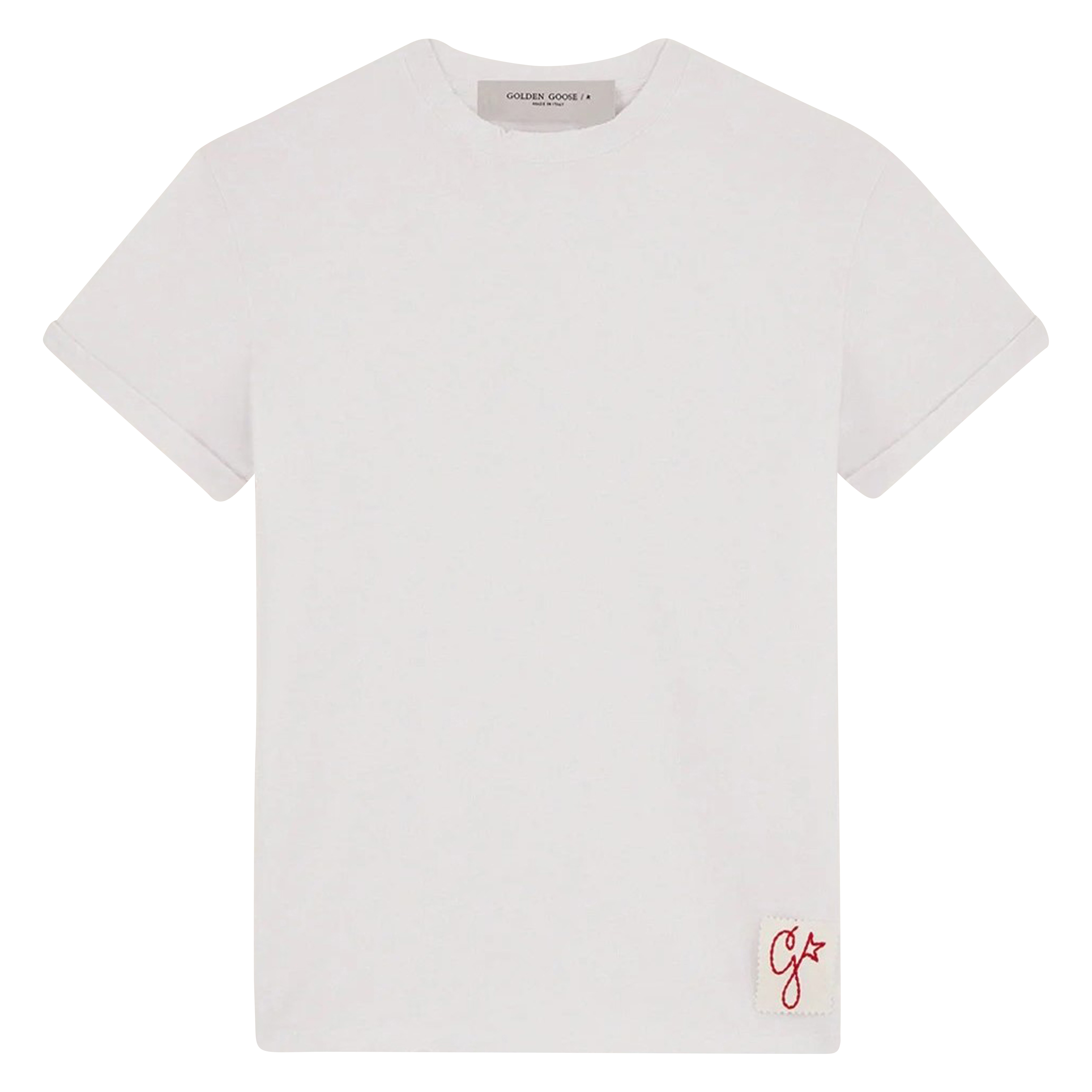 Golden Goose Slim T-Shirt Distressed in White S