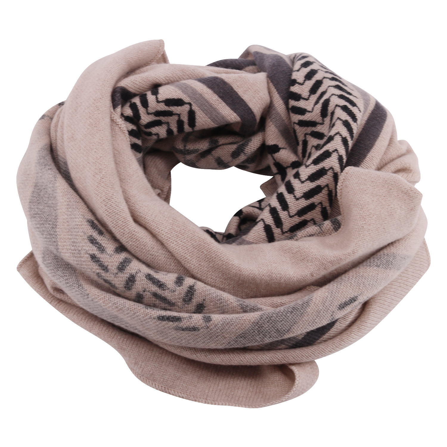 Lala Berlin Cashmere Scarf Large Triangle in Dune Beige