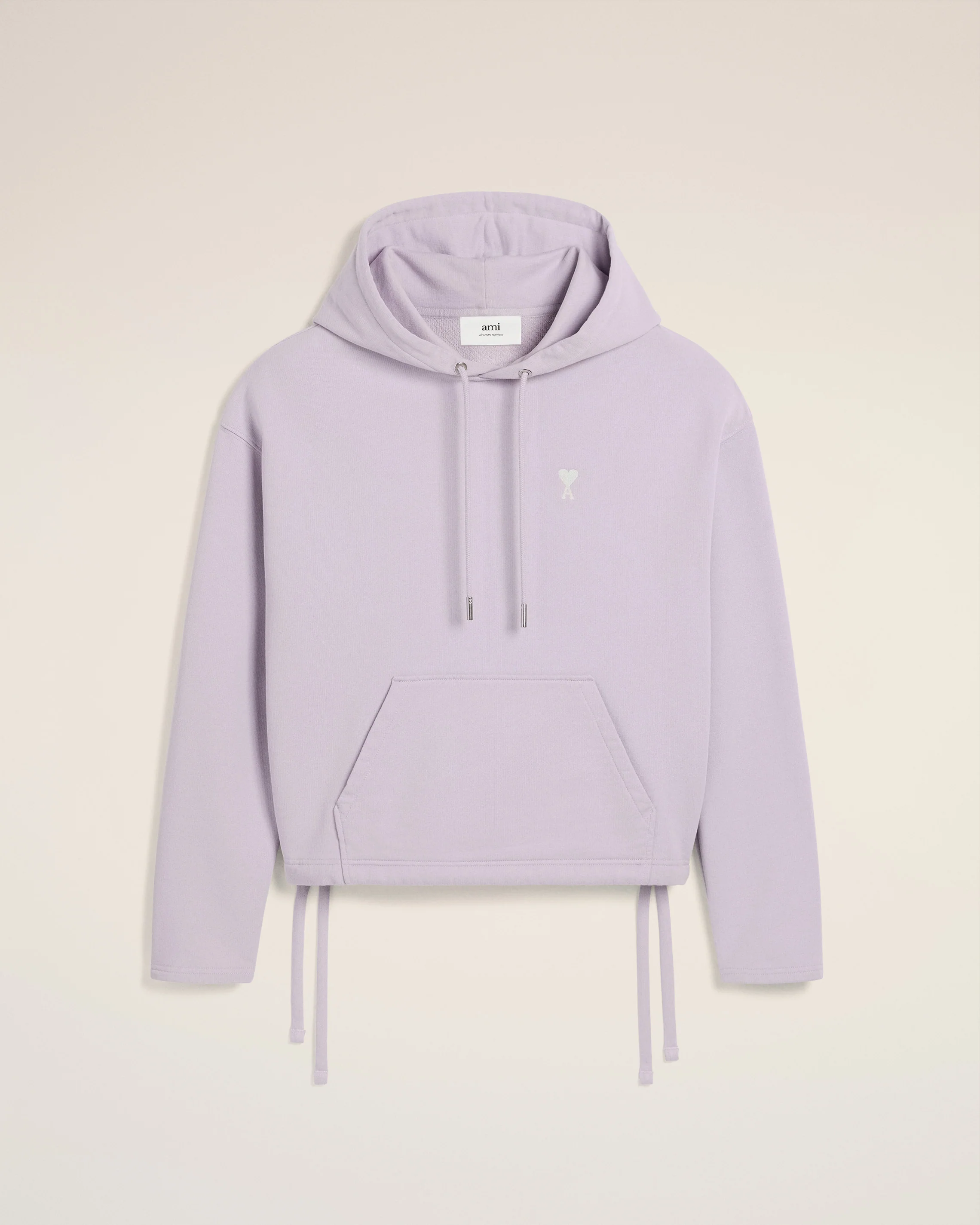AMI PARIS Drawstring Hoodie in Lilac AMI PARIS Drawstring Hoodie in Lilac