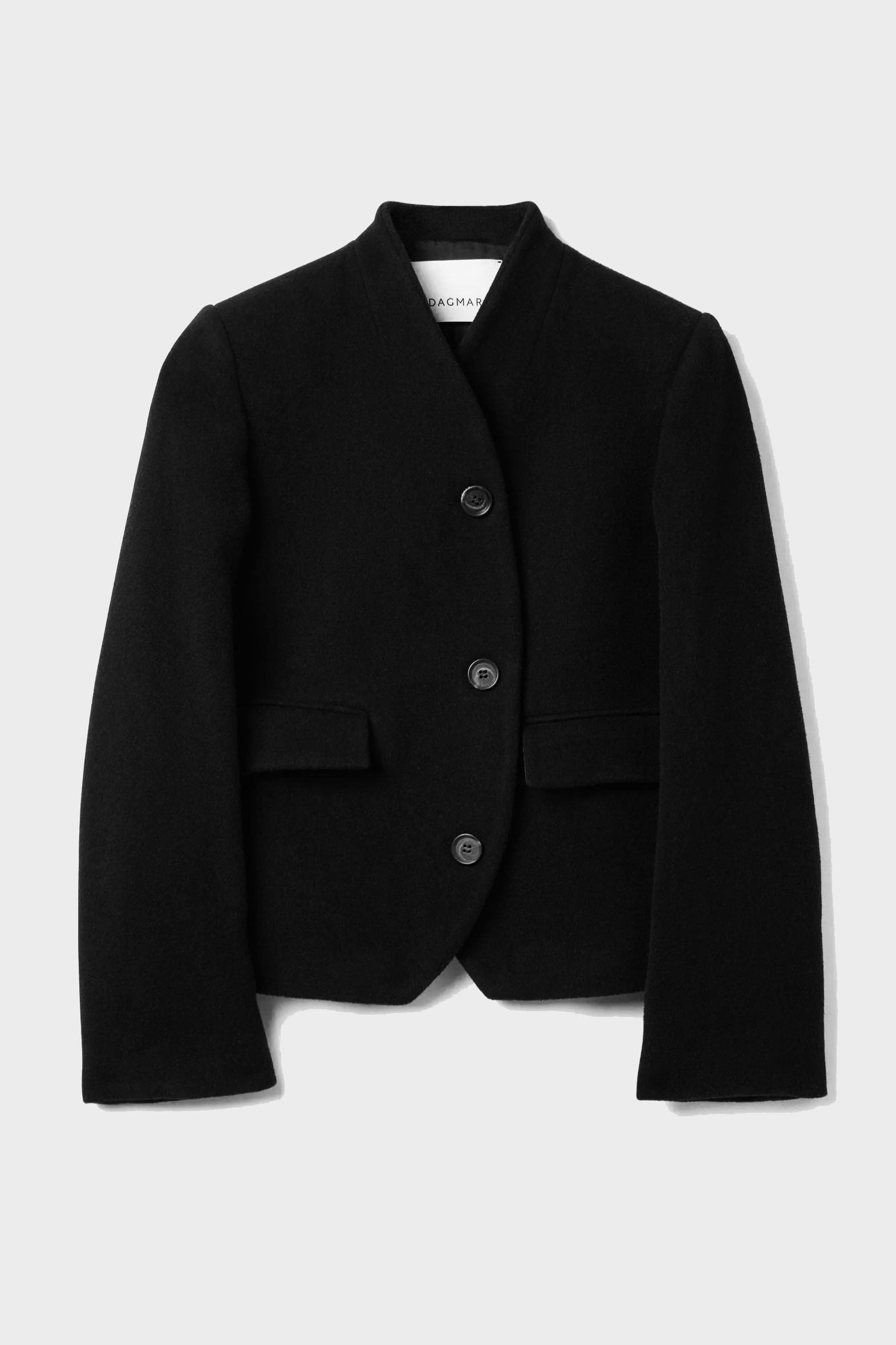 DAGMAR Short Curved Jacket in Black