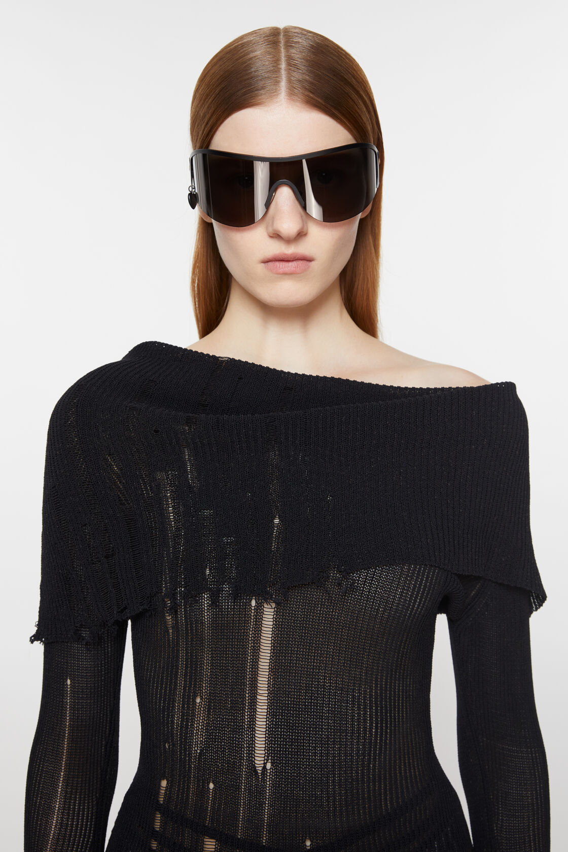 ACNE STUDIOS Neckline Knit Sweater in Black M