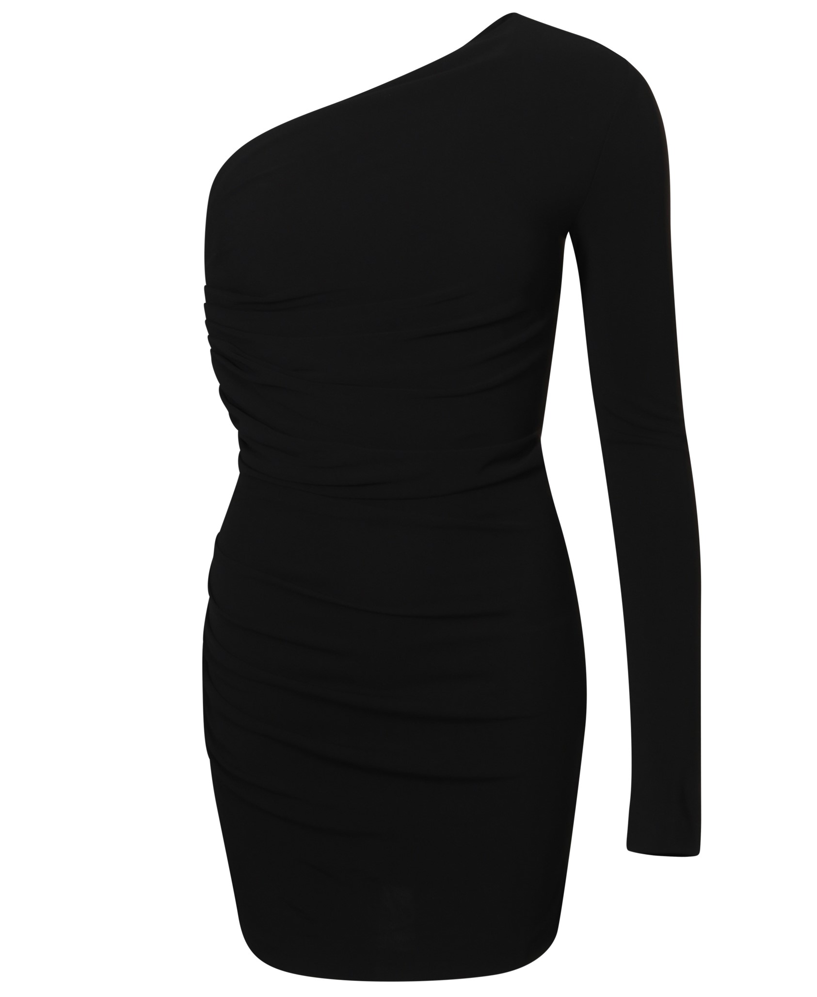 DSQUARED2 One Shoulder Dress in Black DSQUARED2 One Shoulder Dress in Black