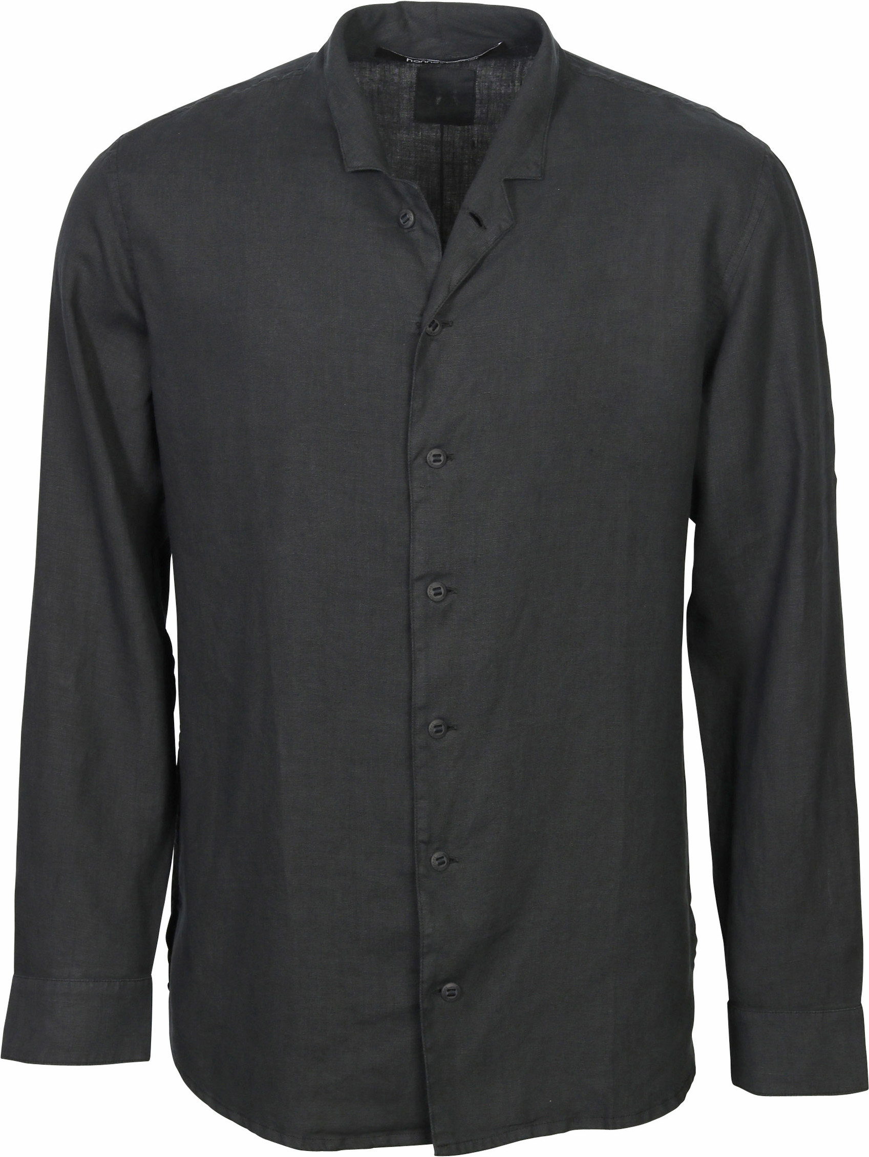Hannes Roether Linen Shirt Washed Black