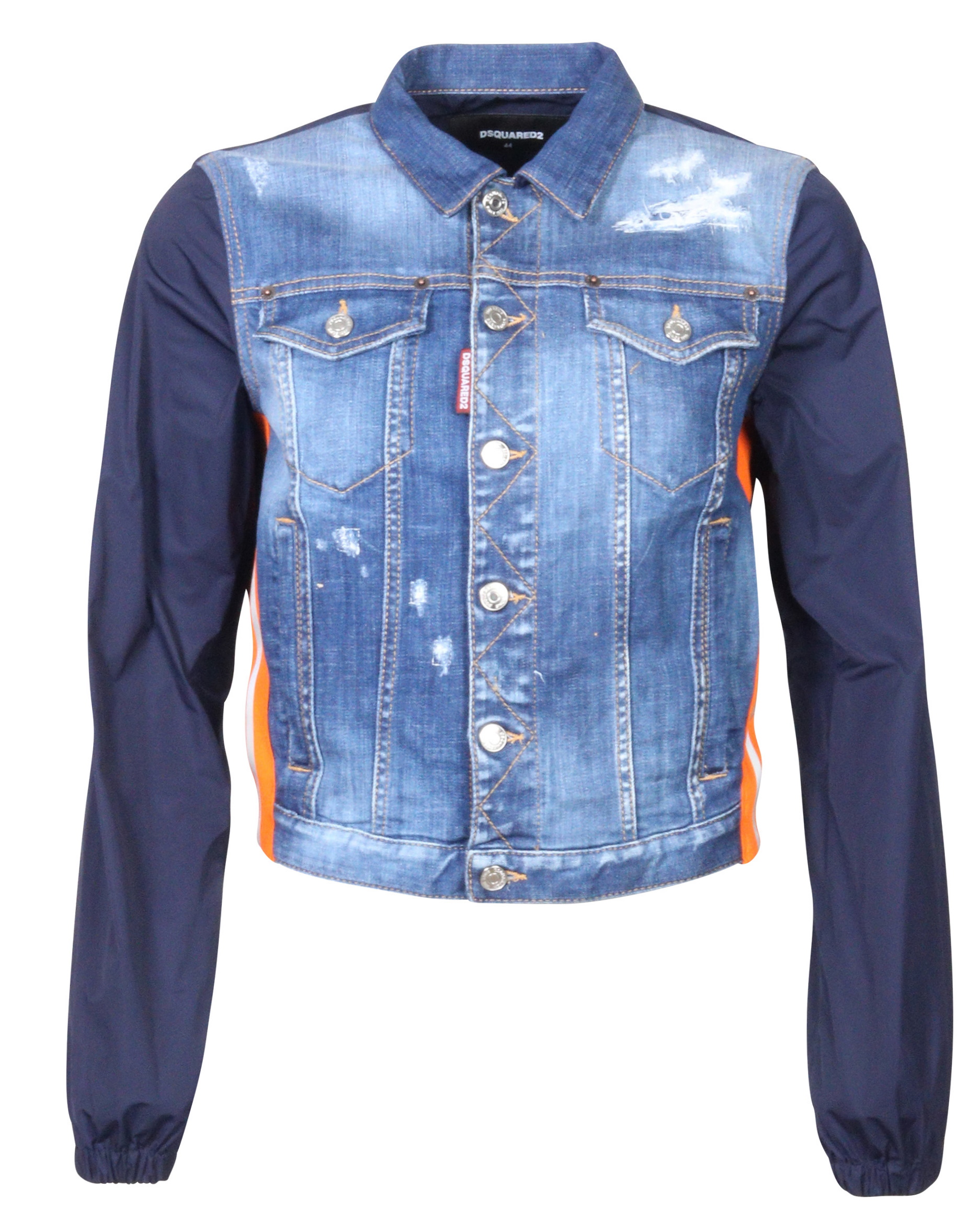Dsquared Denim/Nylon Jacket Blue