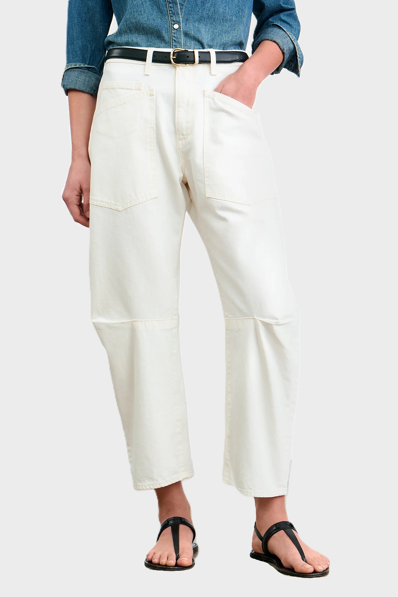 NILI LOTAN Shon Jeans in Cream