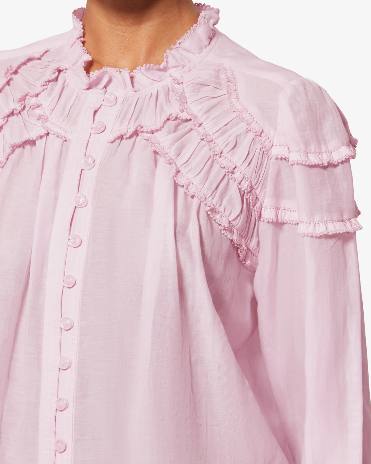 ISABEL MARANT ÉTOILE Christa Blouse in Light Pink