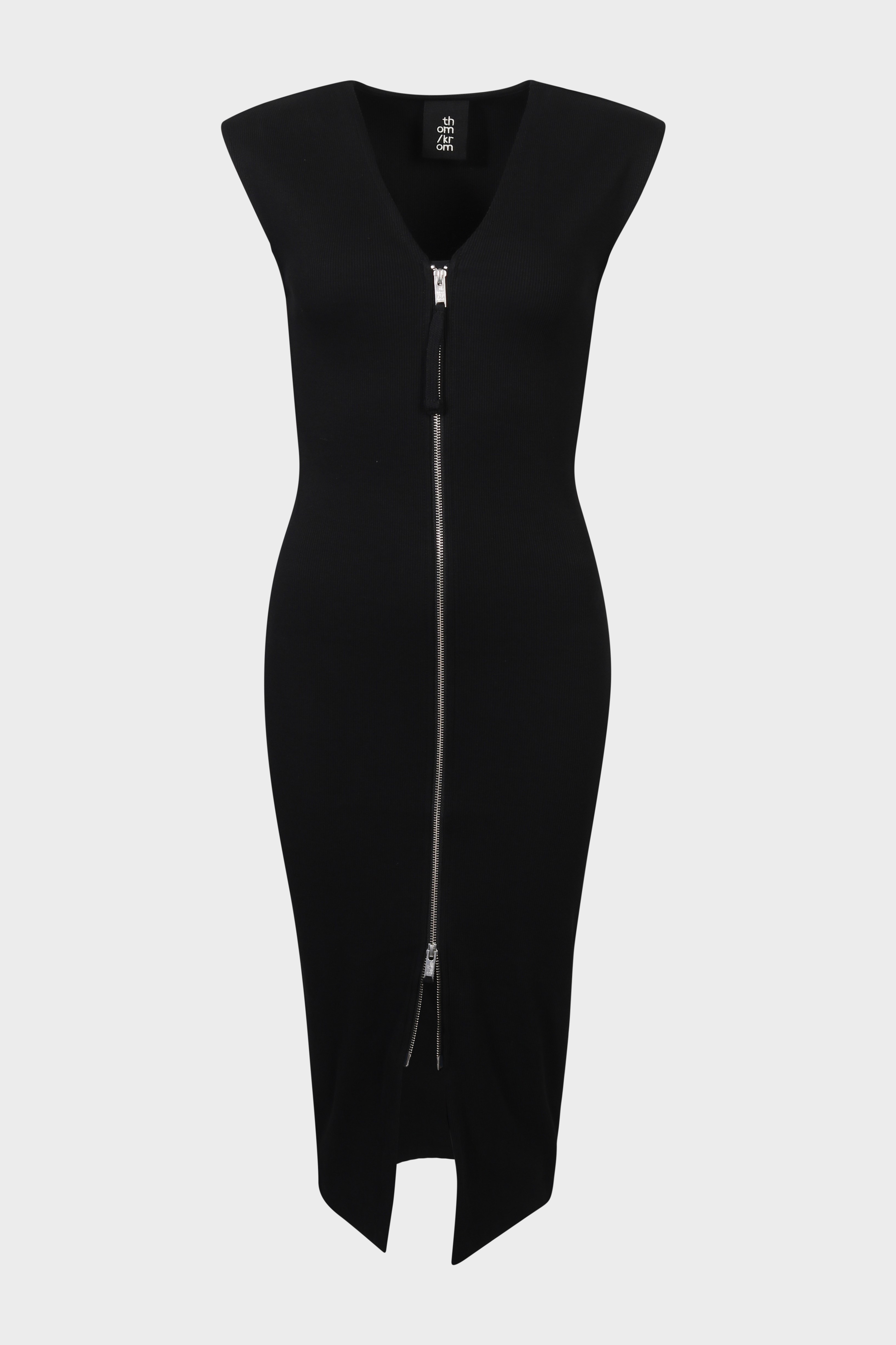 THOM KROM Zip Dress in Black M