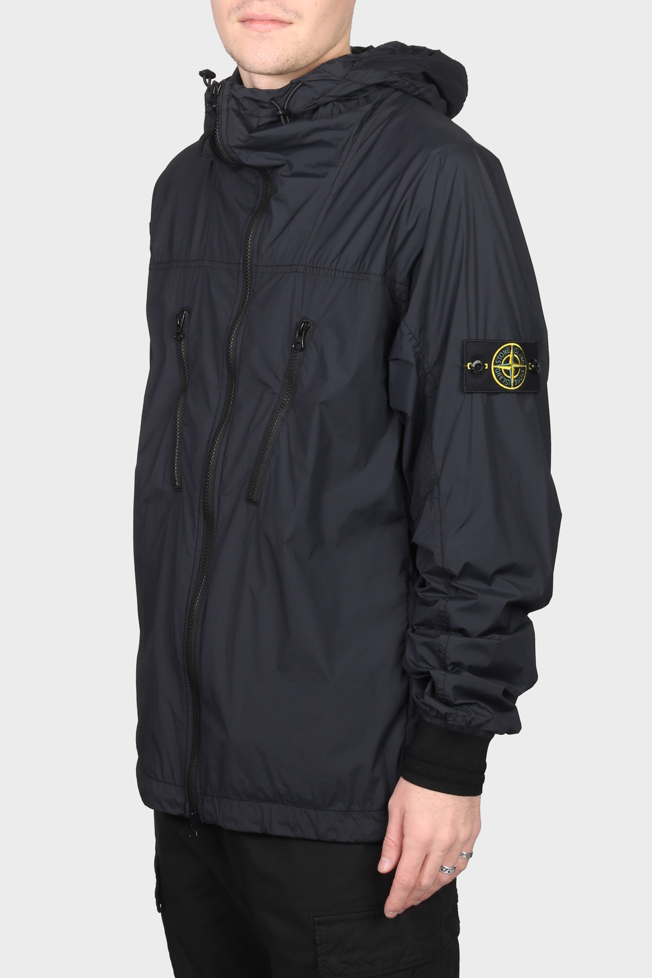 STONE ISLAND Skin Touch Nylon-TC Jacket in Black L