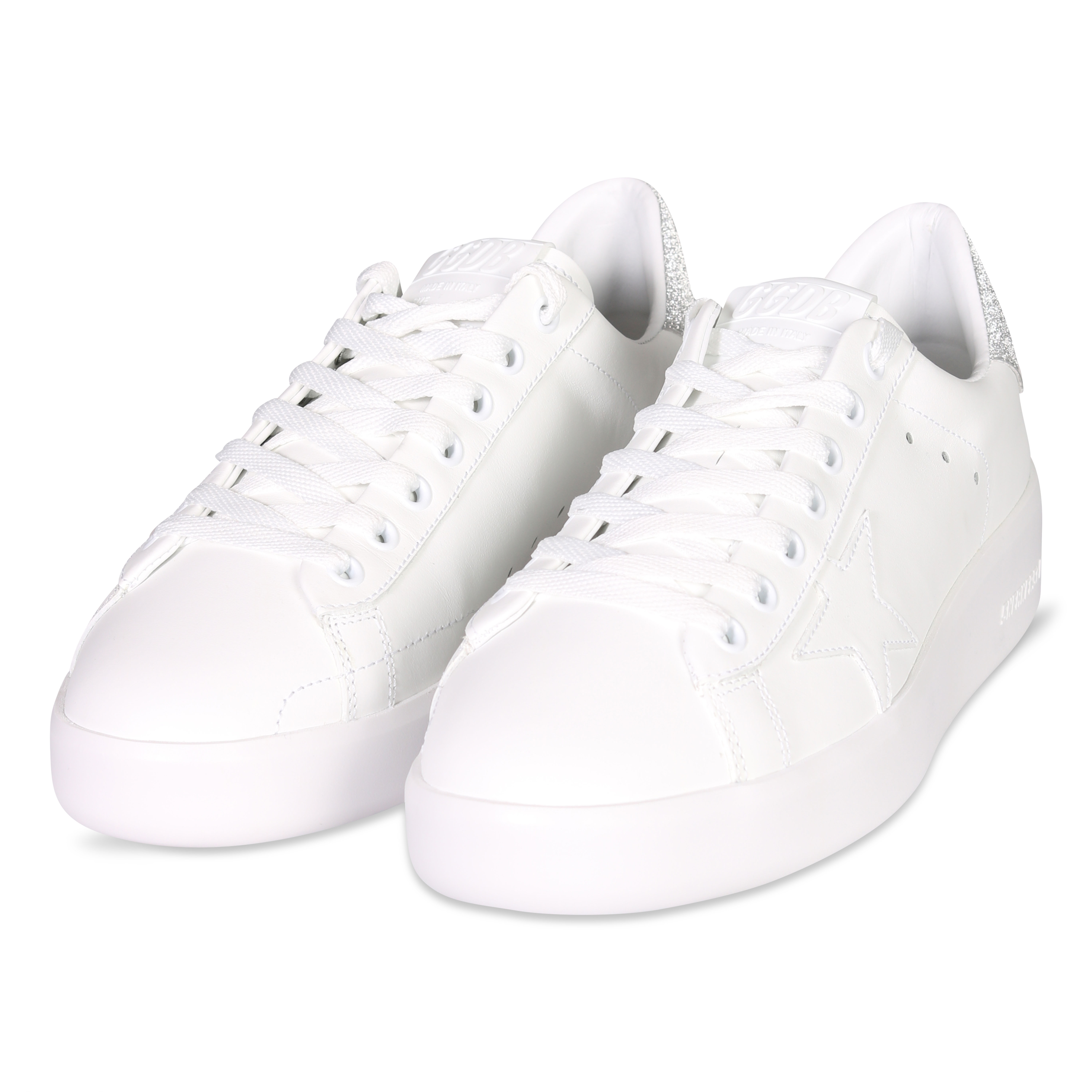 Golden Goose Sneaker Pure Star White/Glitter Heel