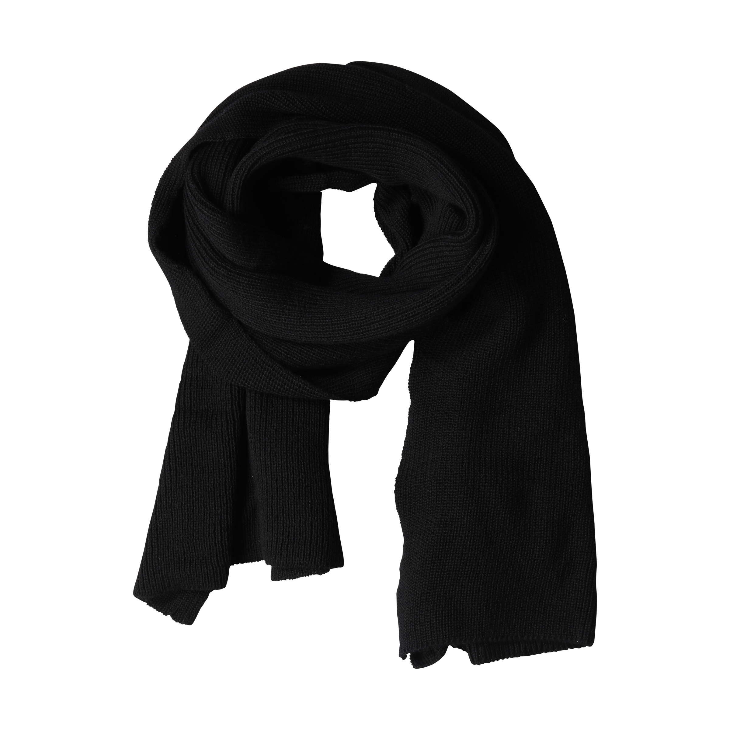 HANNES ROETHER Knit Scarf in Black