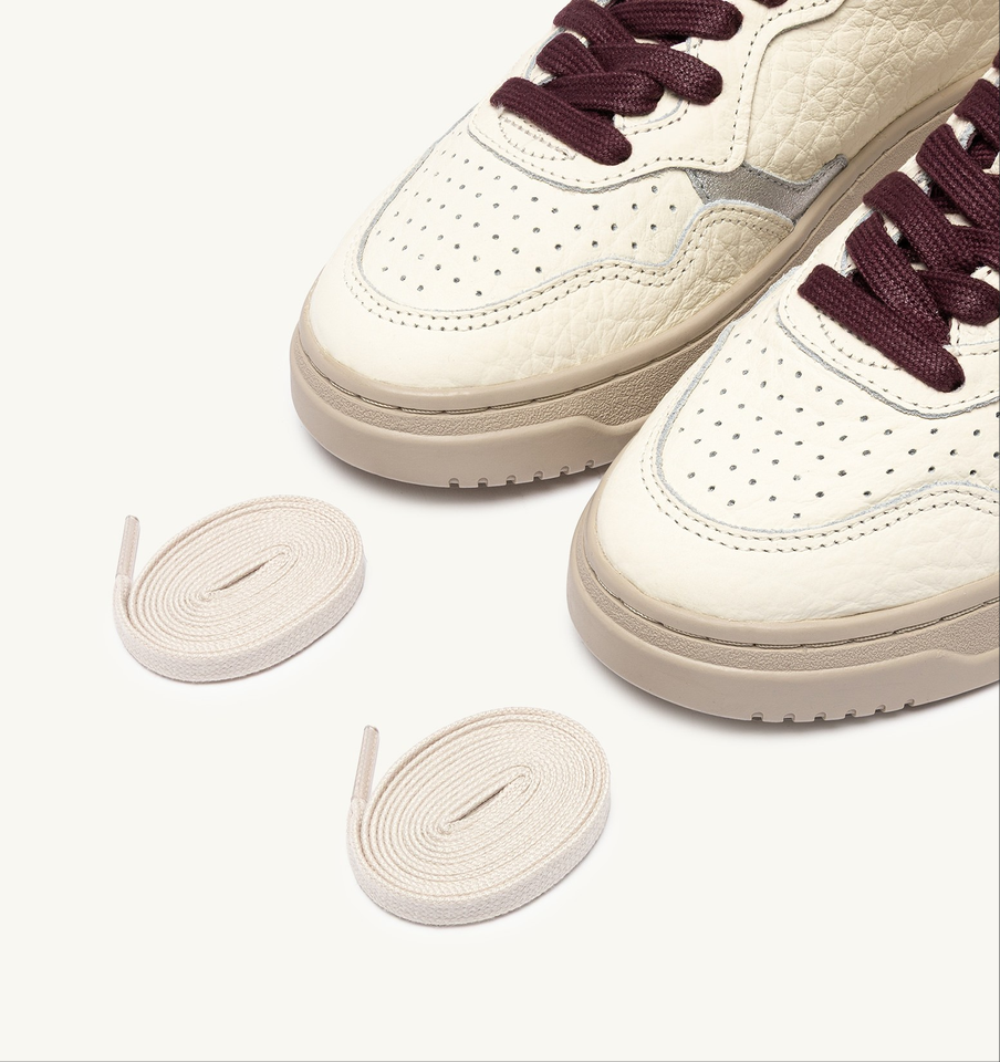 AUTRY ACTION SHOES Medalist Low Sneaker Elephant in Fig/SIlver