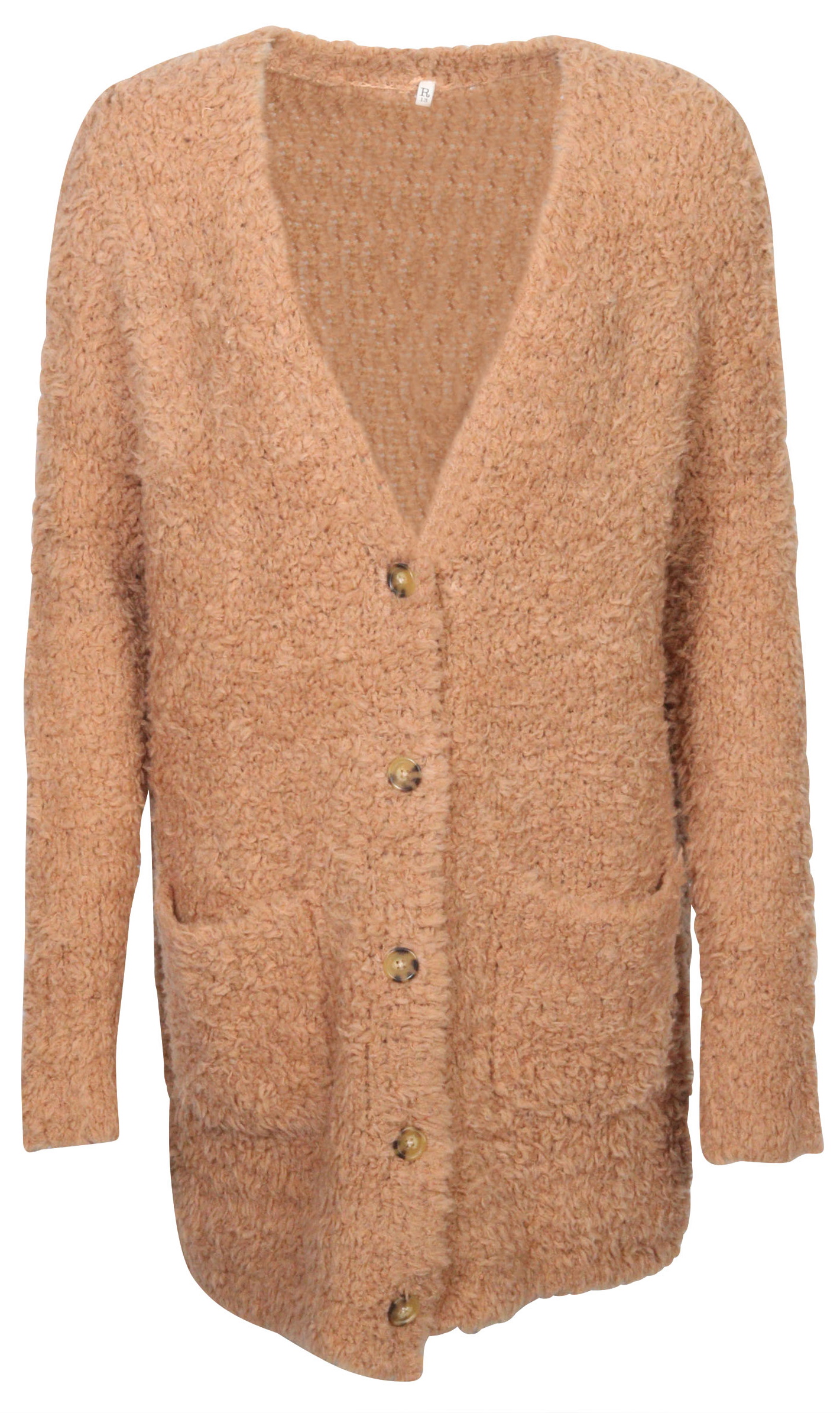 R13 Teddy Bear Cardigan Camel