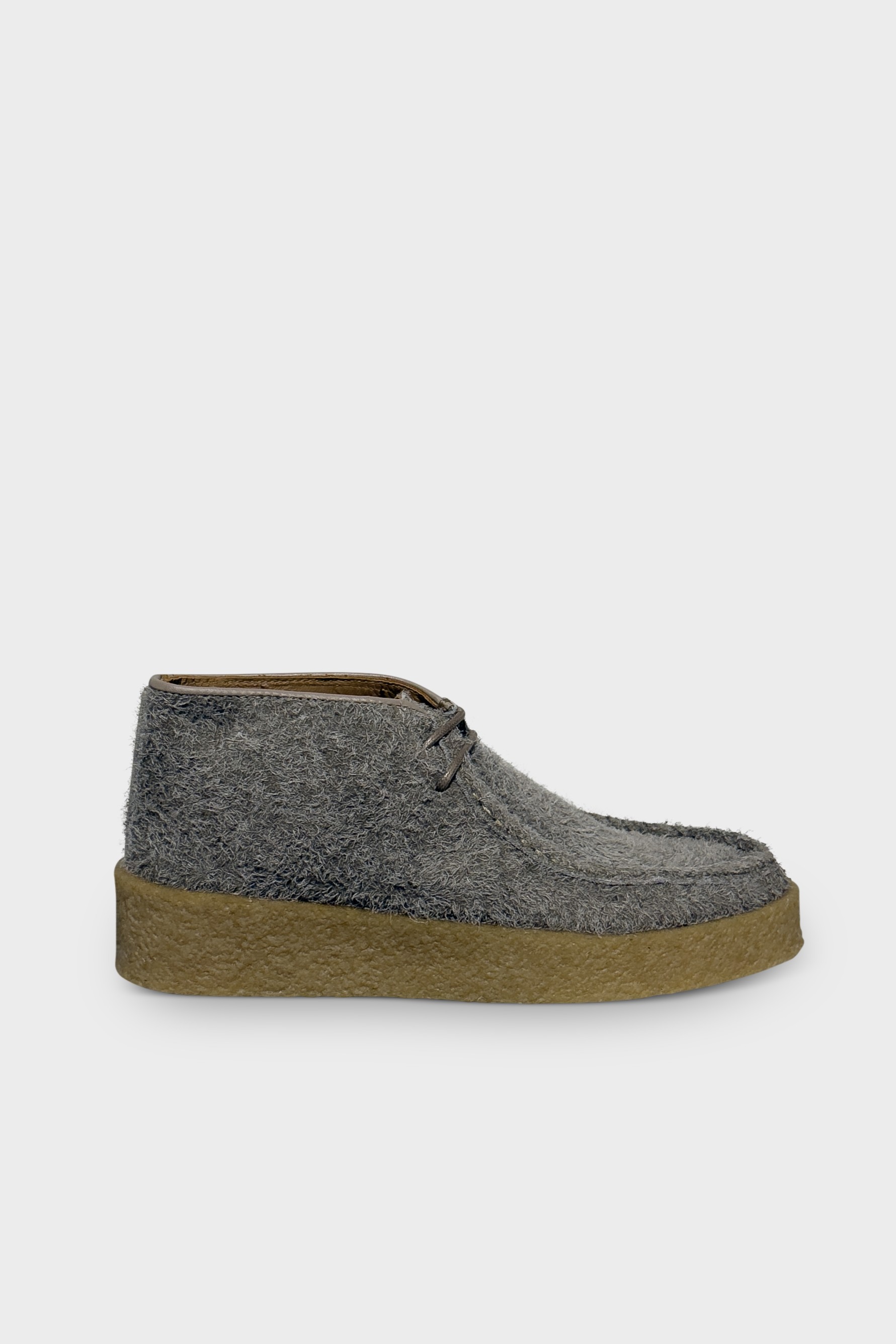 THE ORIGINAL PLAYBOY Low Moc Boots in Distressed Taupe Suede