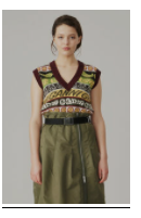 Ganni Recycled Wool Mix Knit Vest Multicolour