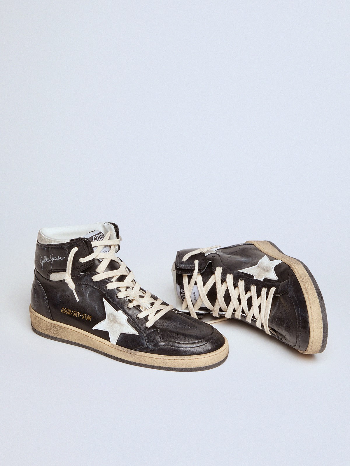 GOLDEN GOOSE Sneaker Sky Star in Black Nappa 37