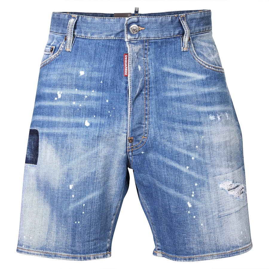 DSQUARED2 Jeans Shorts Marine in Washed Blue