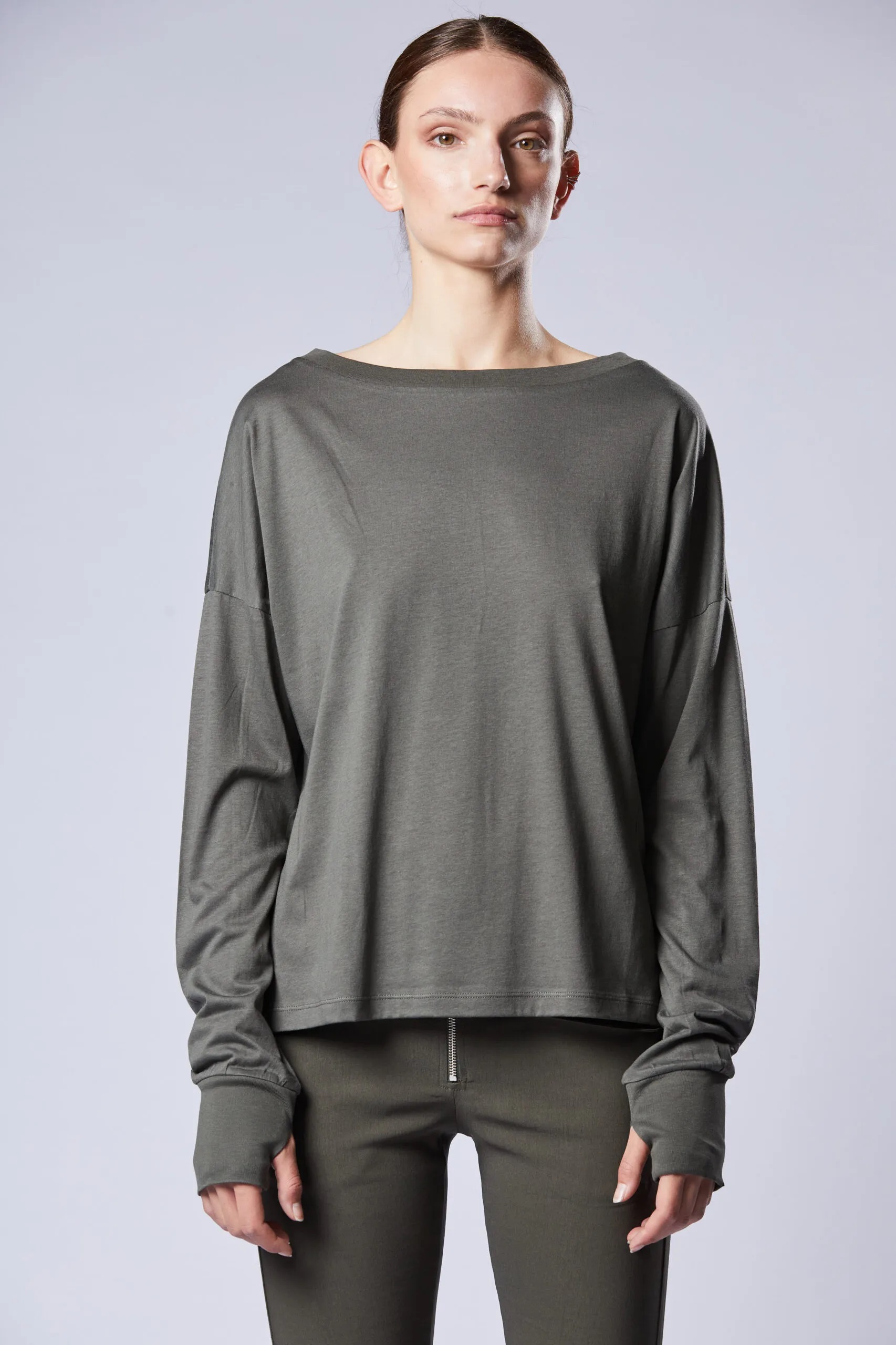 THOM KROM Oversize Longsleeve in Ivy Green XS