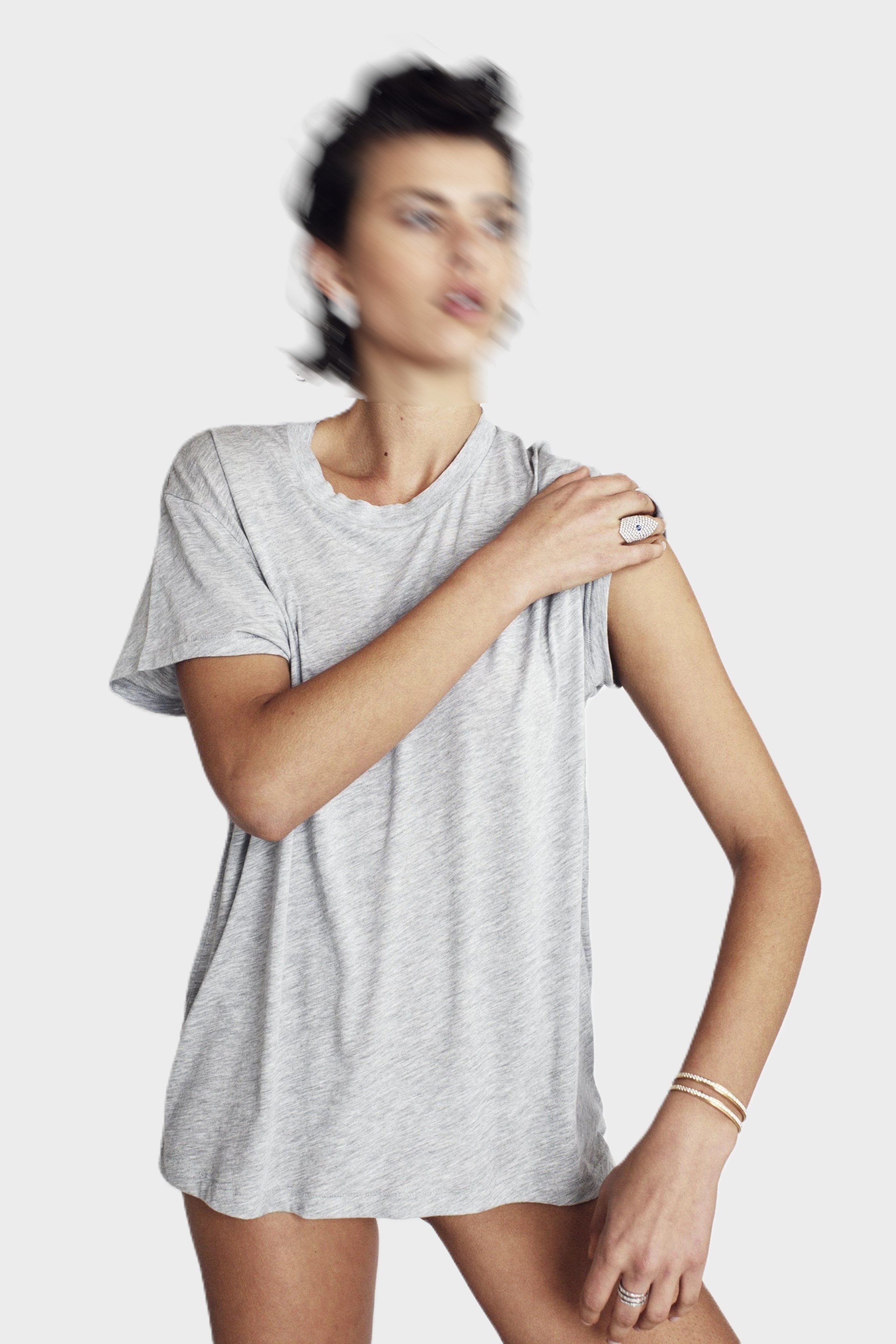 ÉTERNE Boyfriend T-Shirt in Heathergrey XL