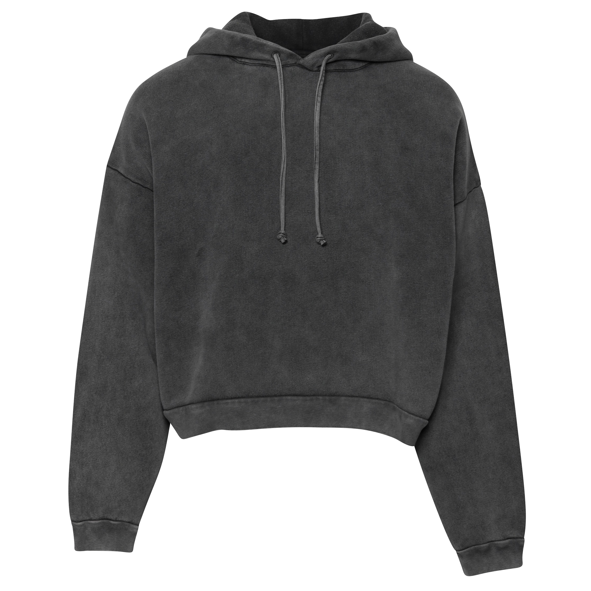 Acne Studios Vintage Cropped Hoodie in Faded Black