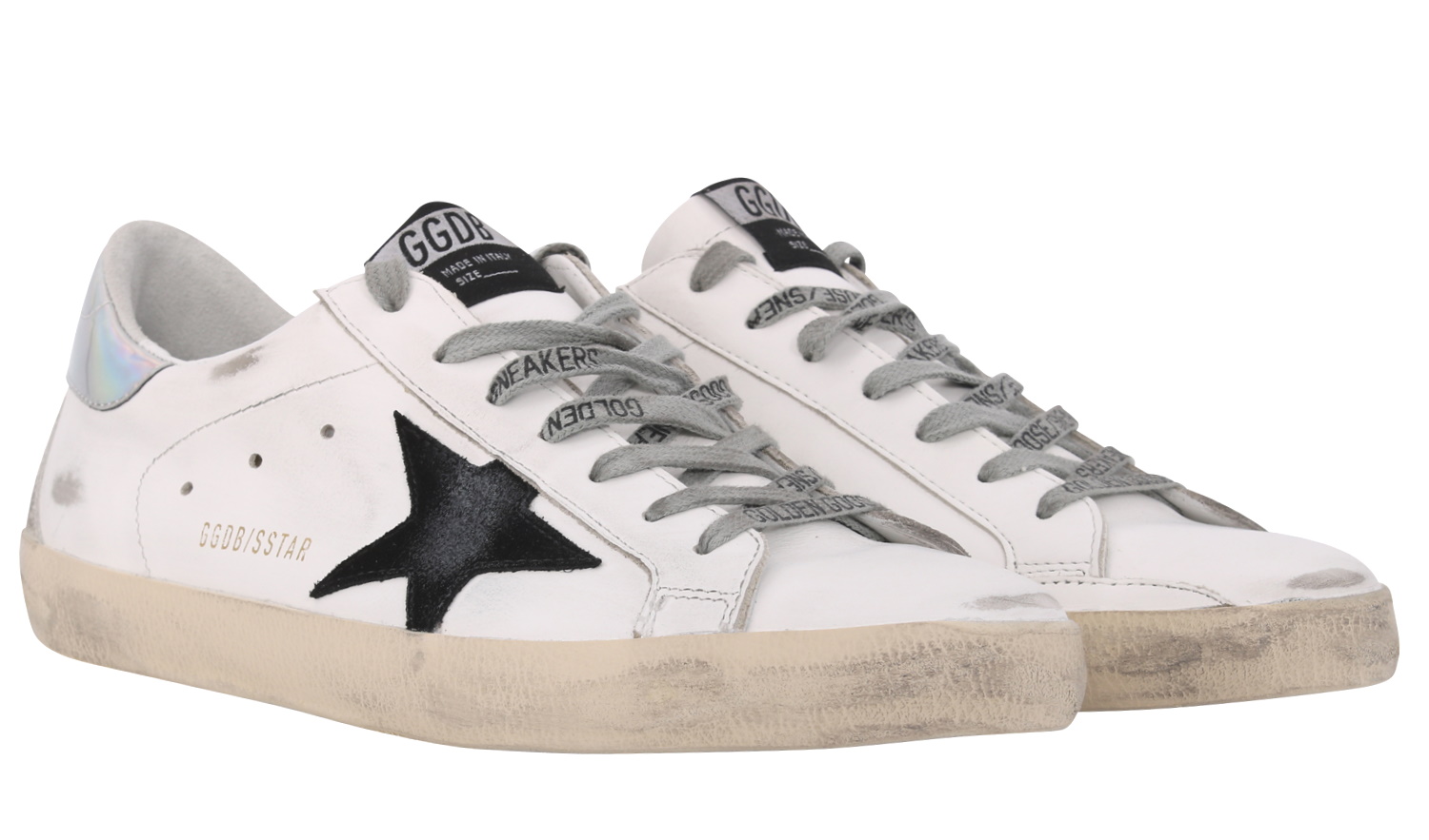 Golden Goose Superstar White/Black/Silver