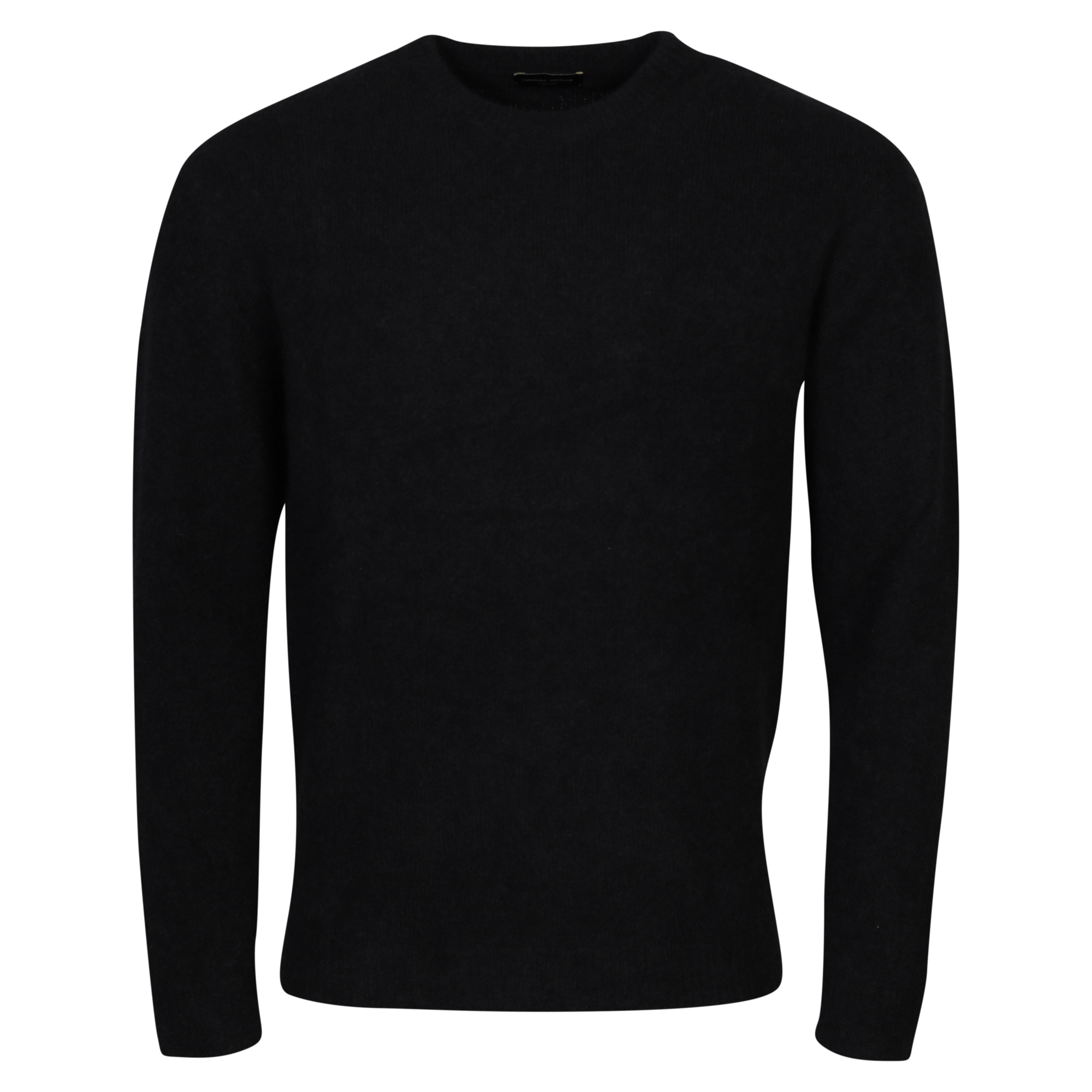 ROBERTO COLLINA Fluffy Cashmere Pullover in Black 56