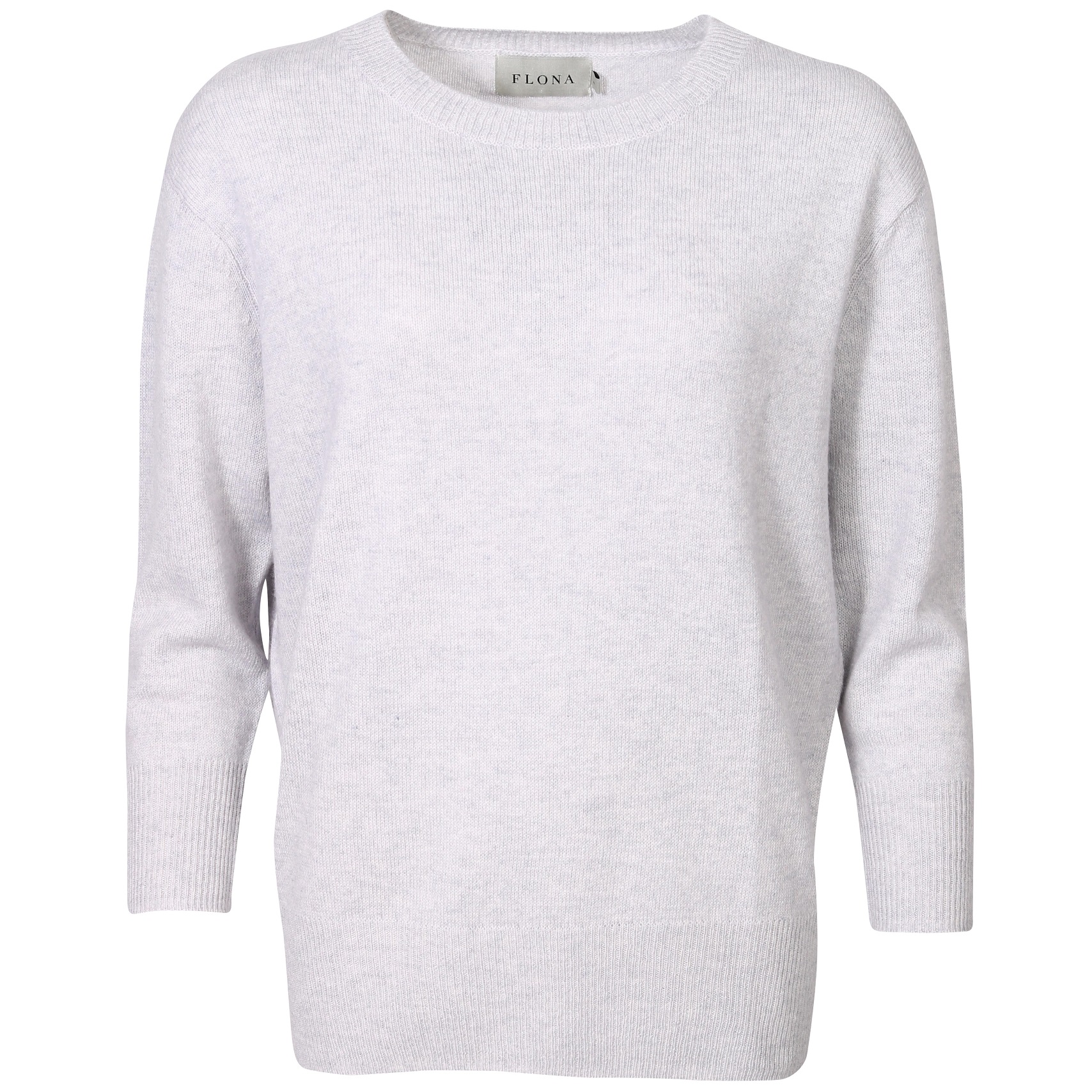 FLONA Cashmere Pullover in Light Grey M