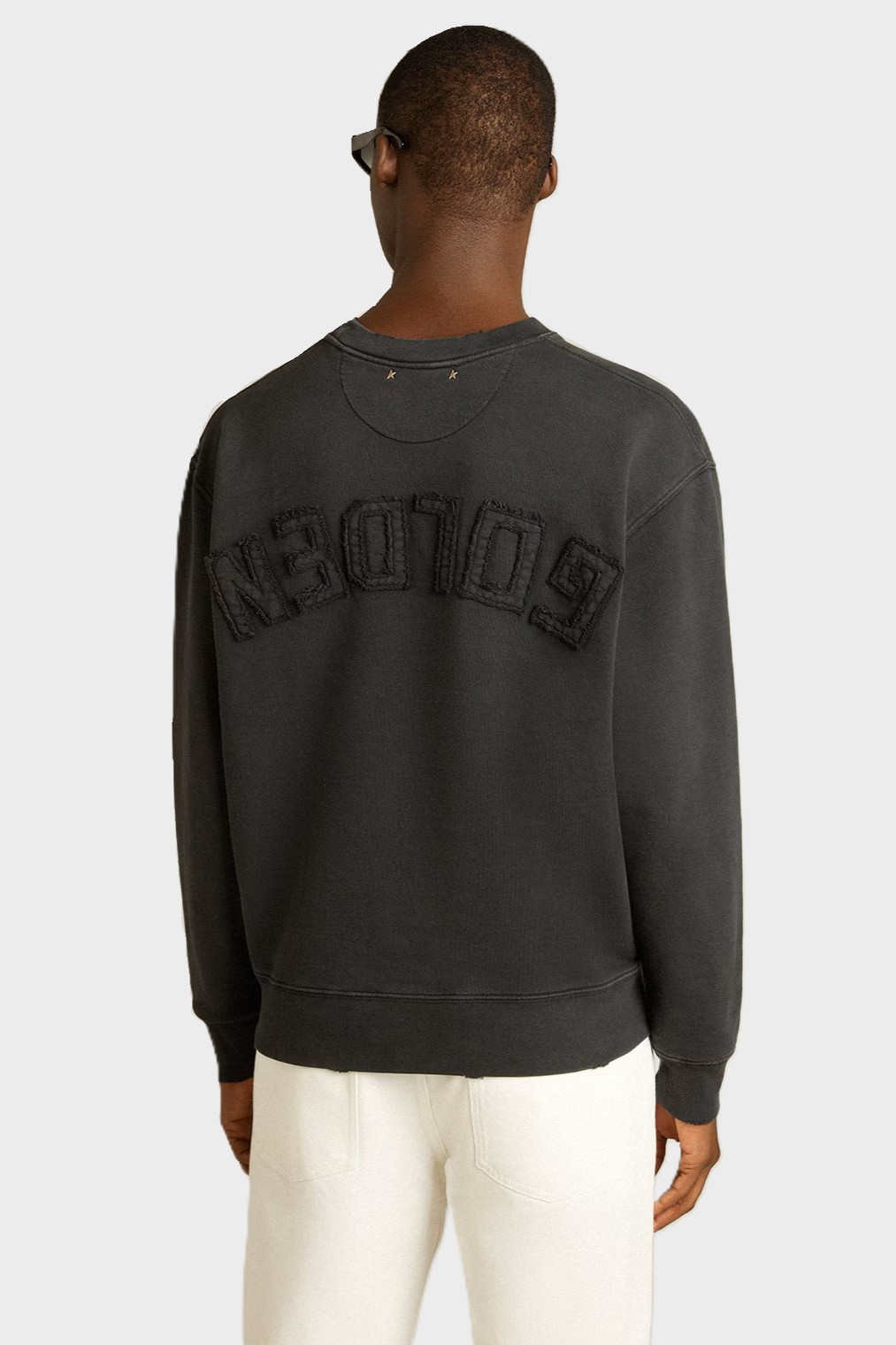 GOLDEN GOOSE Back Patched Sweatshirt in Black