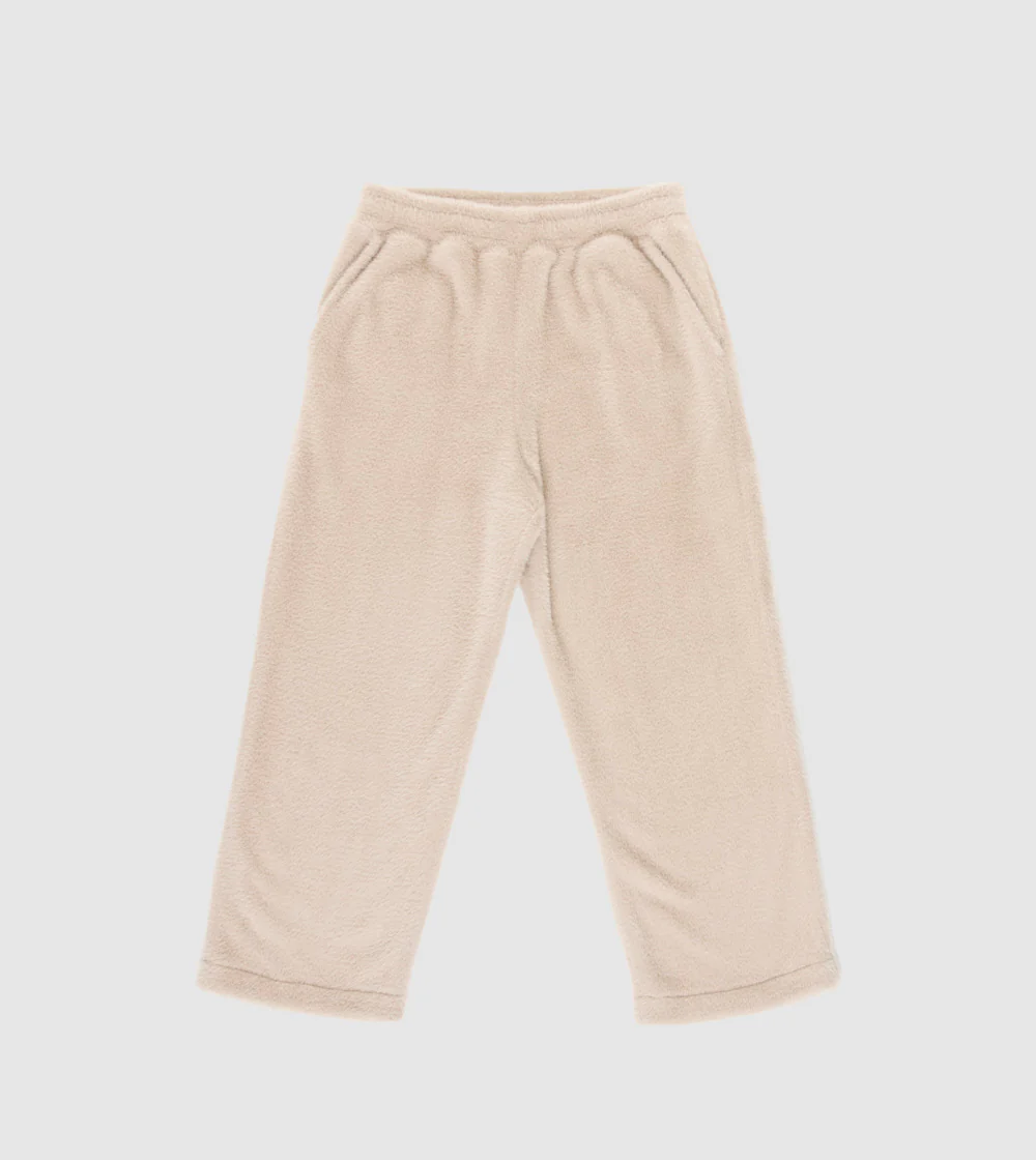 PERPLEX Fluffy Sweatpants in Beige