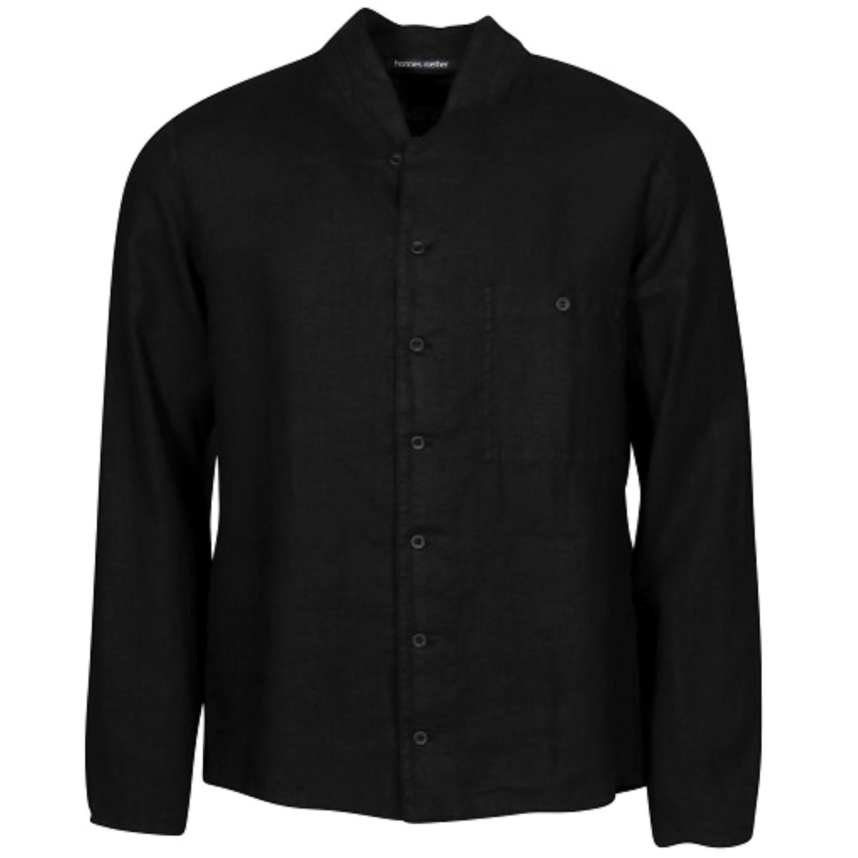HANNES ROETHER Linen Shirt in Black