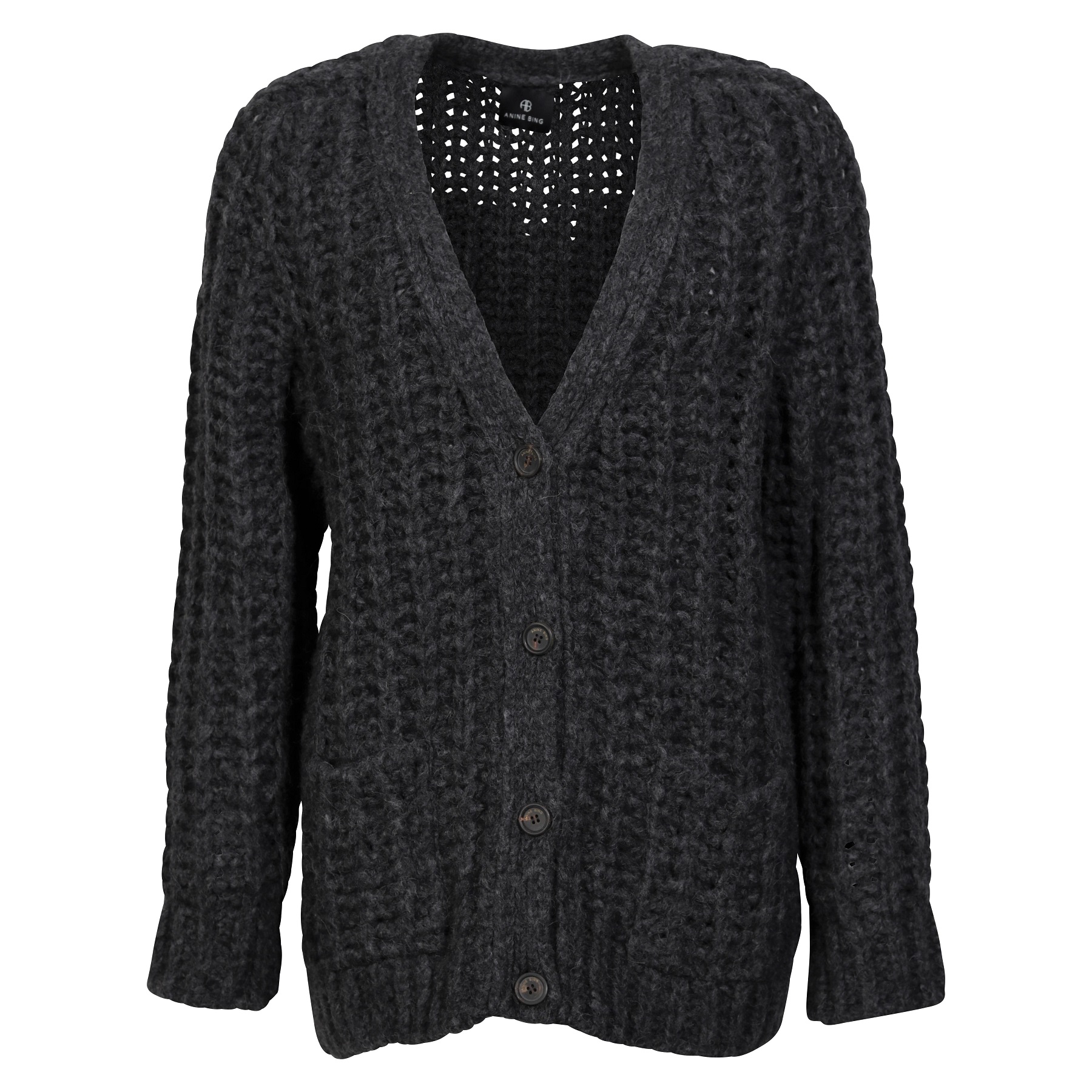 Anine Bing Cardigan Kurt in Charcoal S