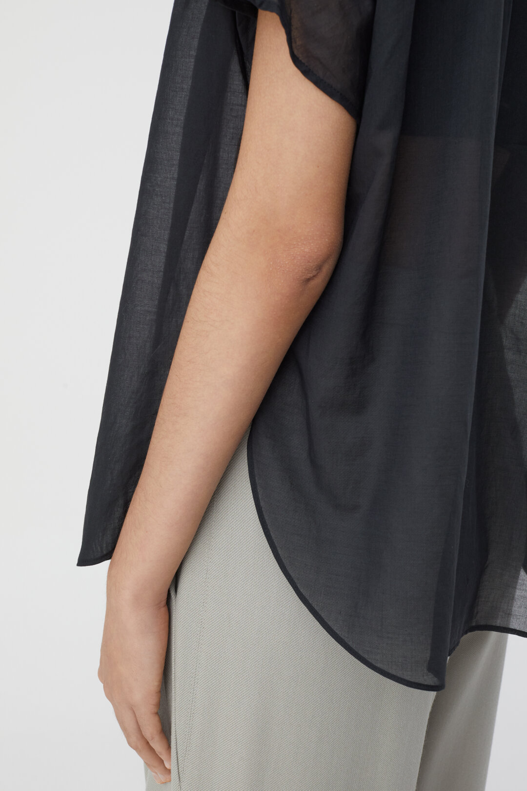 CLOSED Gathered Shirt in Black