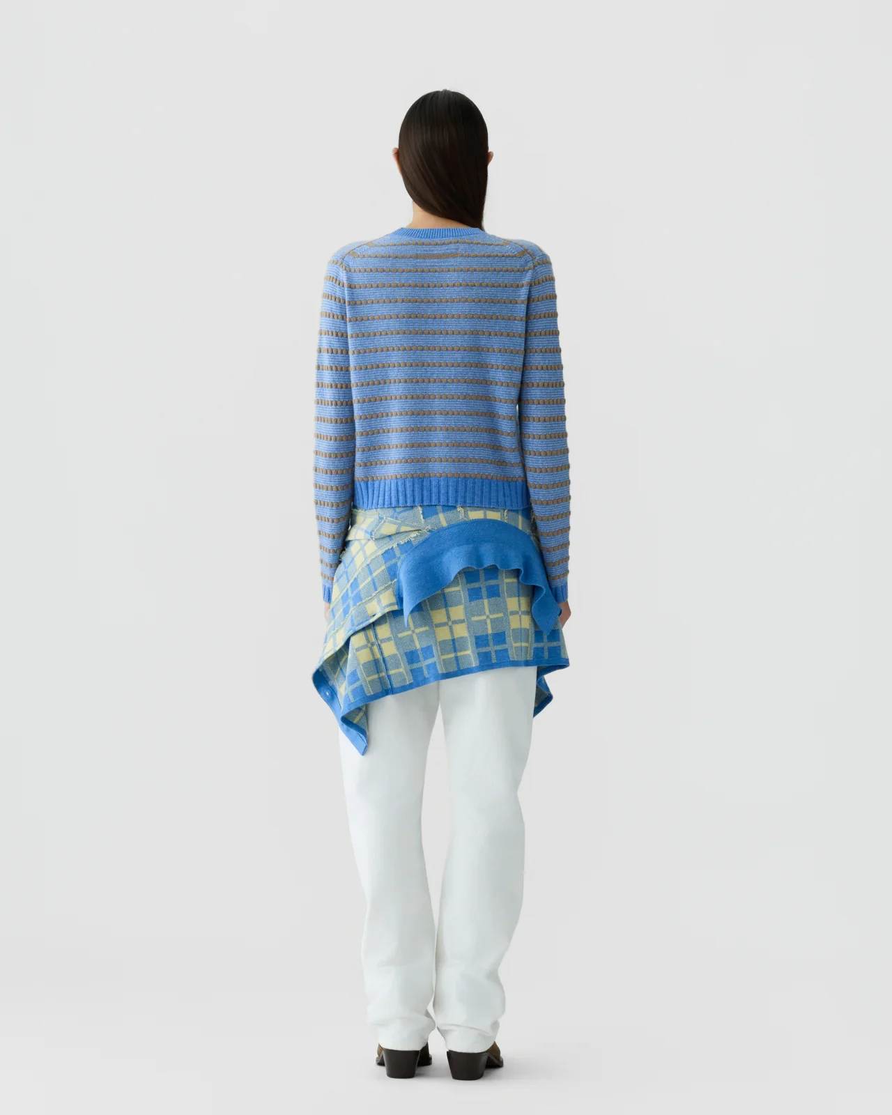 GUEST IN RESIDENCE Shrunken Crew Sweater Pebble Stripe